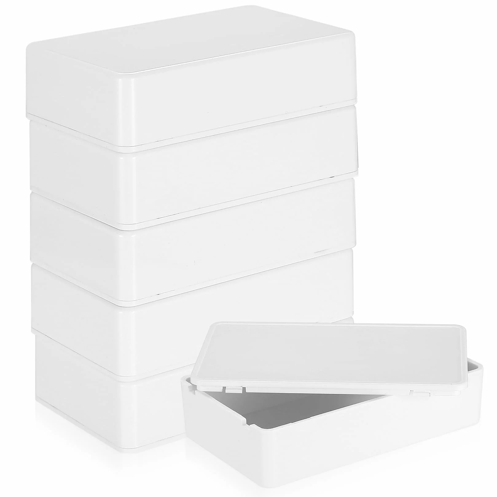 Plastikowe pudełko projektowe, elektroniczna skrzynka przyłączeniowa, obudowa do elektroniki, zasilanie, skrzynka na instrumenty (biała, 100 x 60 x 25 mm)