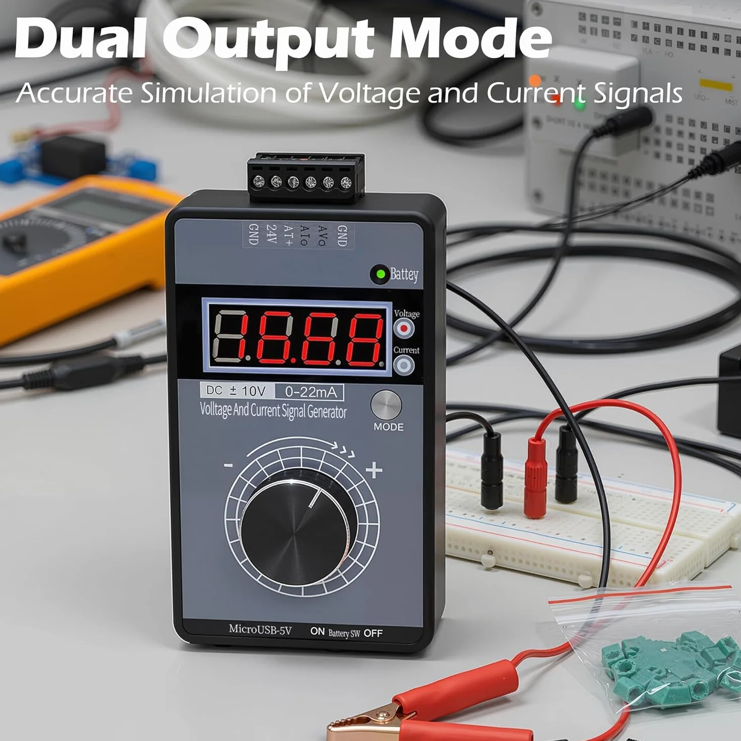 Generator sygnału Tester Napięcie ±0-5-10V Prąd 0-4-20mA Kalibrator źródeł Sygnału Analogowe źródło