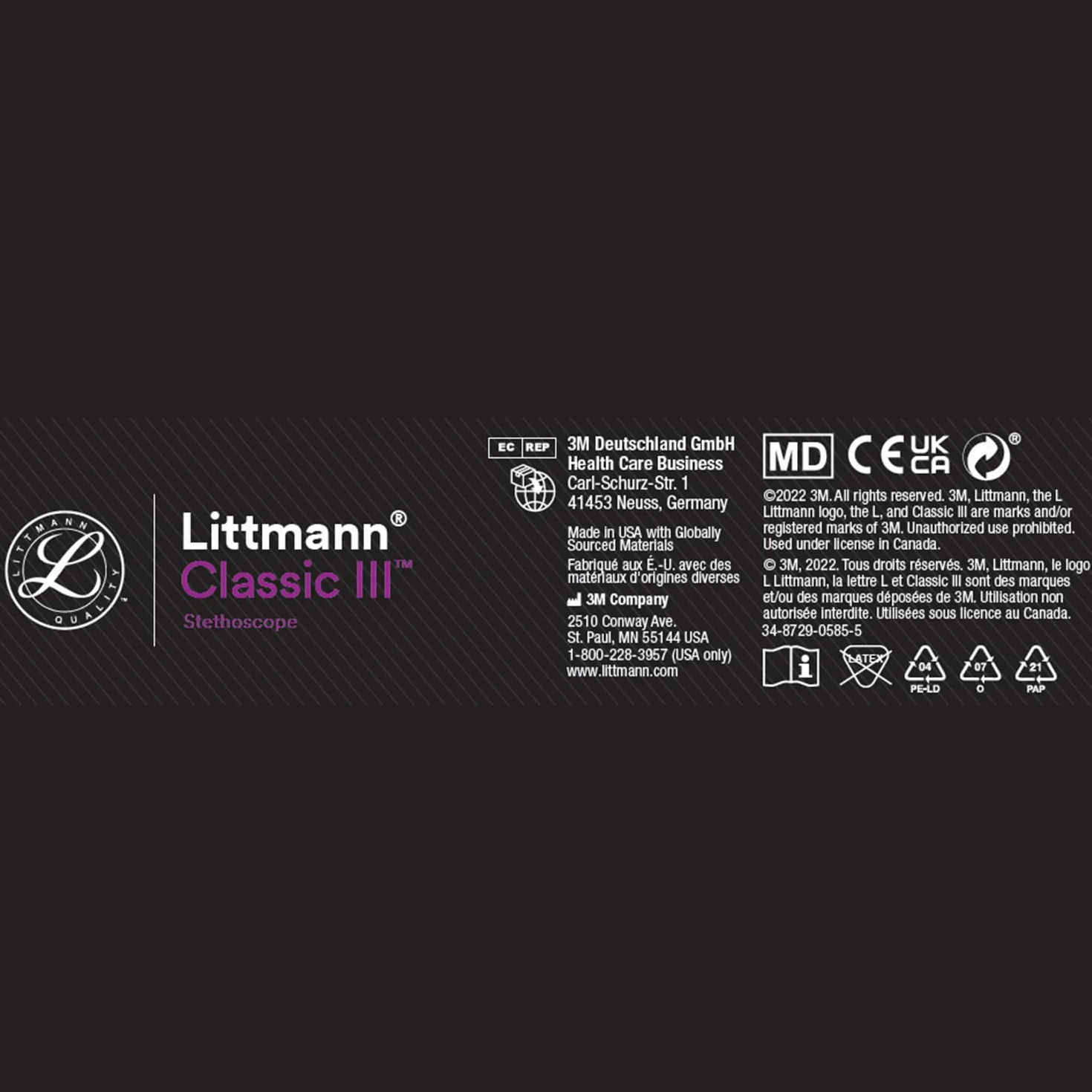 3M Littmann Classic III Stetoskop, 5623, błękit karaibski
