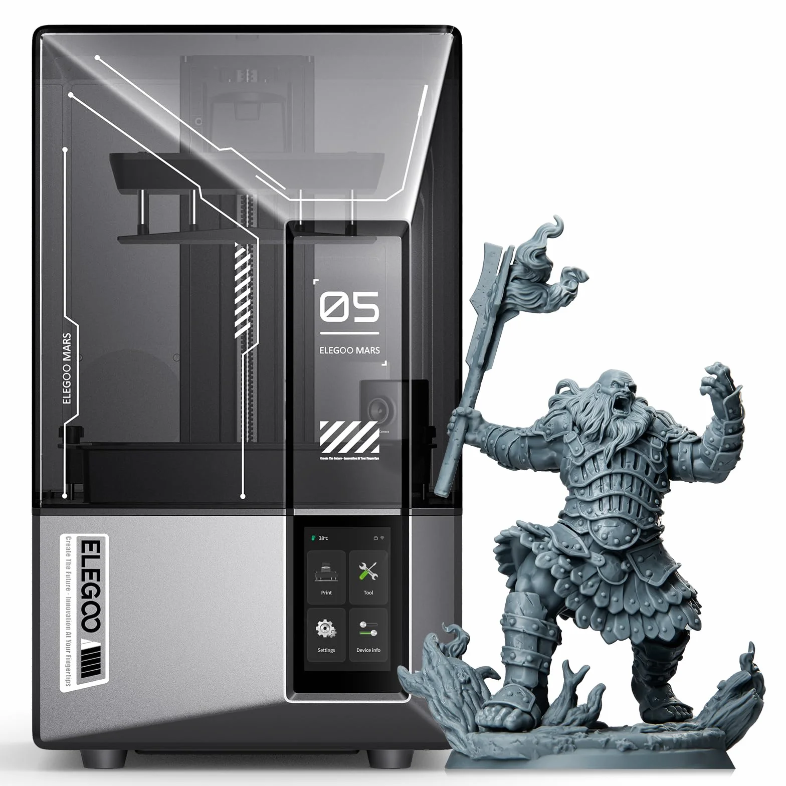 ELEGOO Mars 5 Ultra 9K Resin Drukarka 3D 150 mm/h Automatyczne Poziomowanie WiFi 153,36x77,76x165 mm