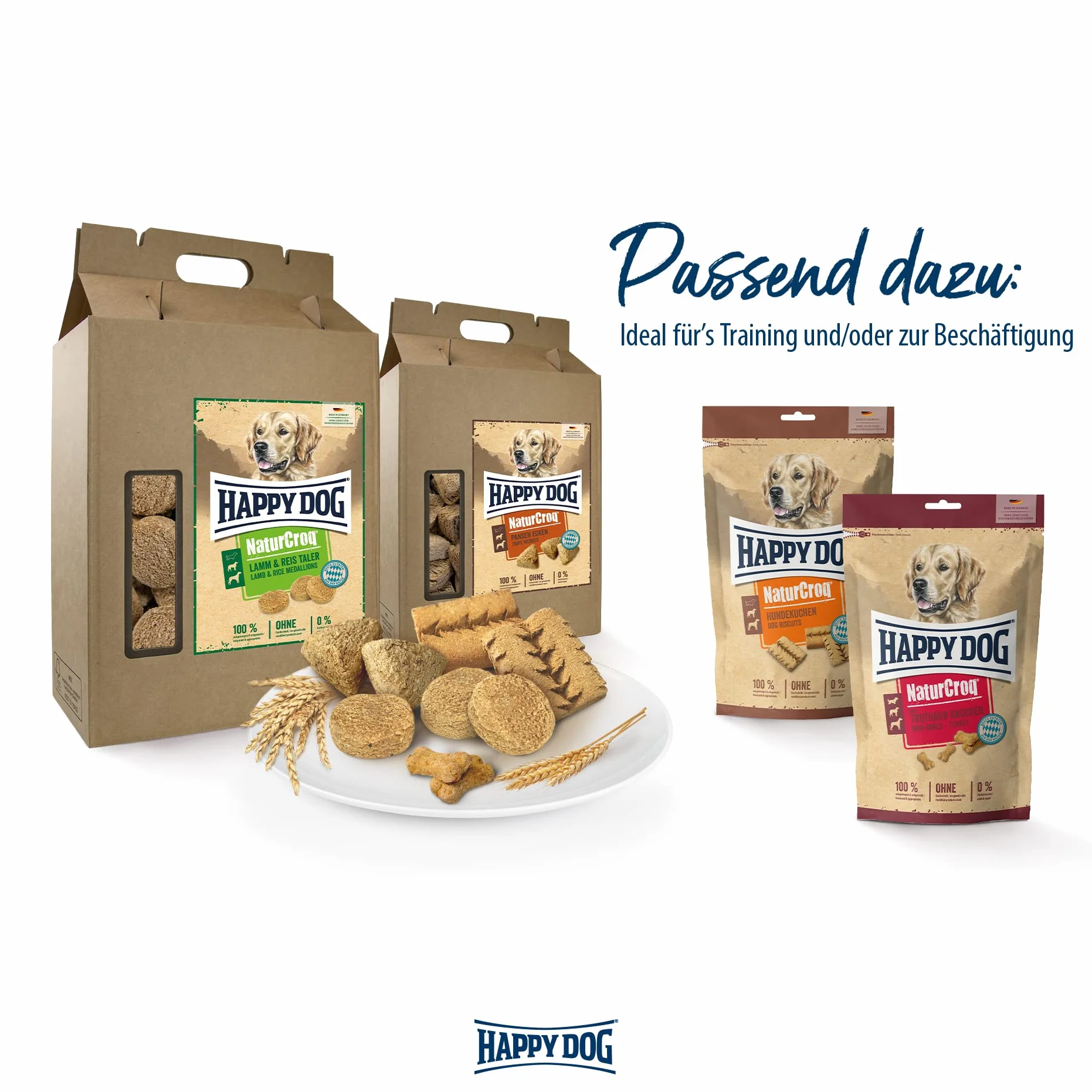Happy Dog 60530 – NaturCroq Active – pojedyncza karma z rodzimymi ziołami dla dorosłych psów – zawartość 15 kg