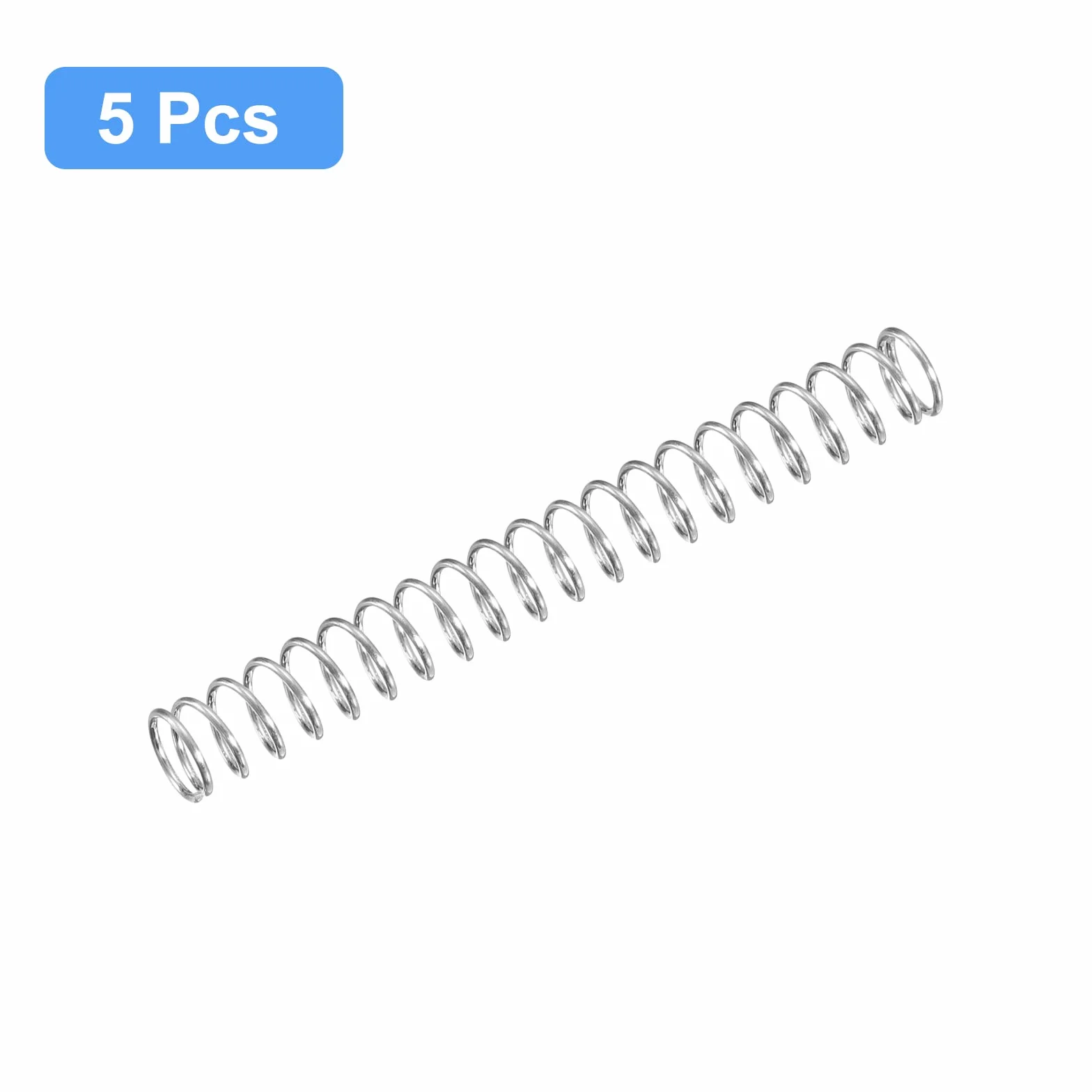 QUARKZMAN Sprężyny dociskowe 304 stal szlachetna 6 mm AD 0,6 mm drut 50 mm długość
