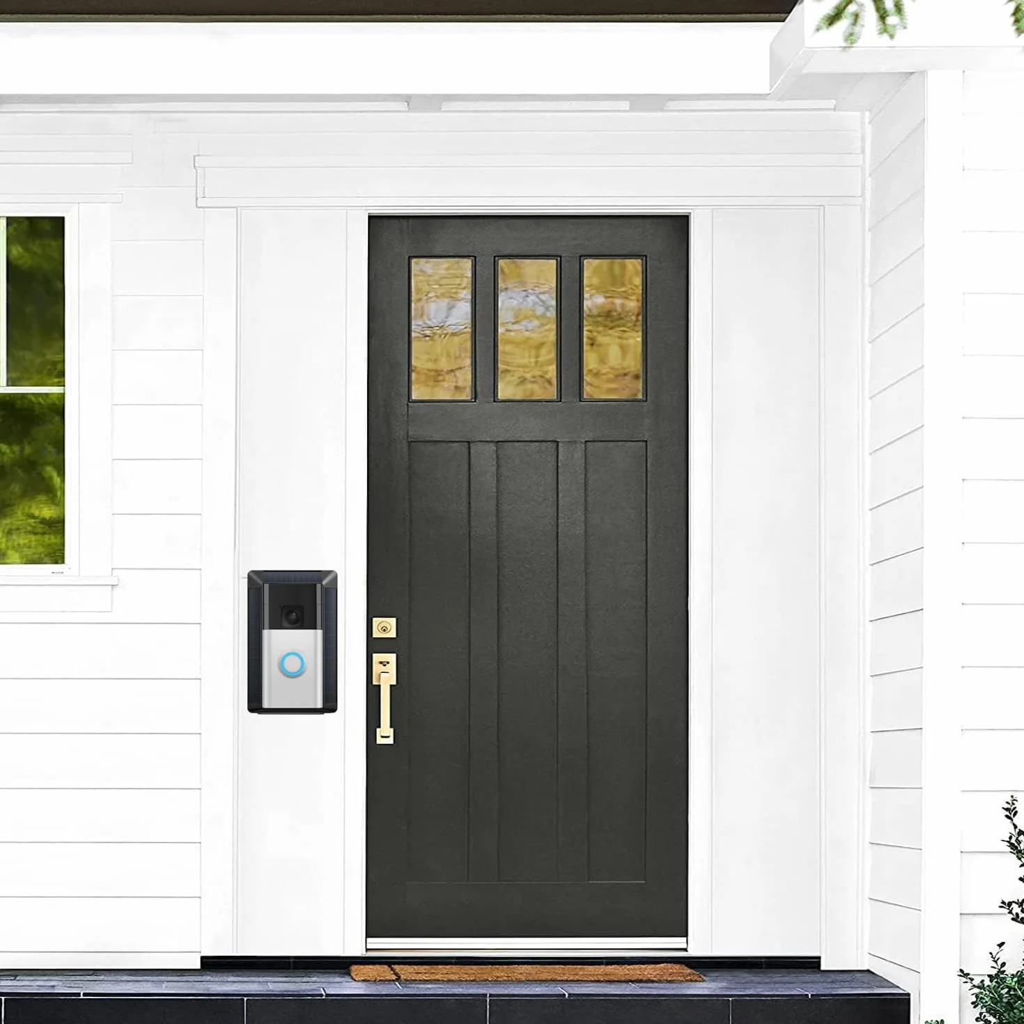 Ładowarka solarna kompatybilna z Ring Video Doorbell 3, Video Doorbell 3 Plus, Video Doorbell 4, Battery Doorbell Plus, Battery Doorbell Pro