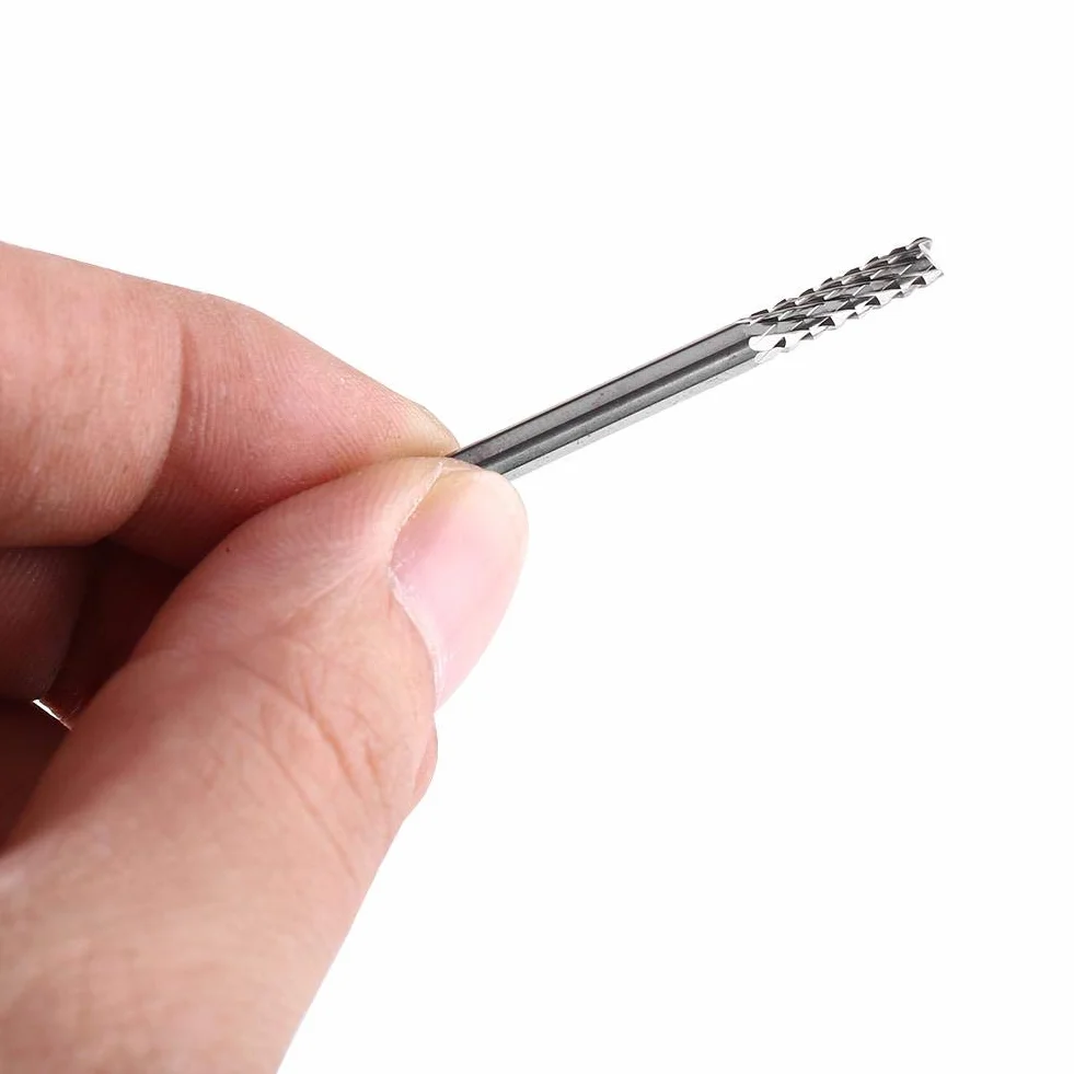 Frezy z węglika wolframu Akozon 10 sztuk Prosty trzonek 1,0-3,0 mm