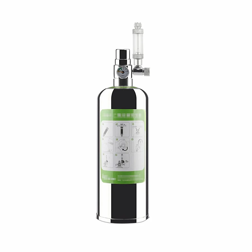 Zestaw generatora CO2 do akwarium, 1 l, system generatora CO2, cylindryczny system generatora dwutlenku węgla, zestaw reaktora do roślin i akwarium