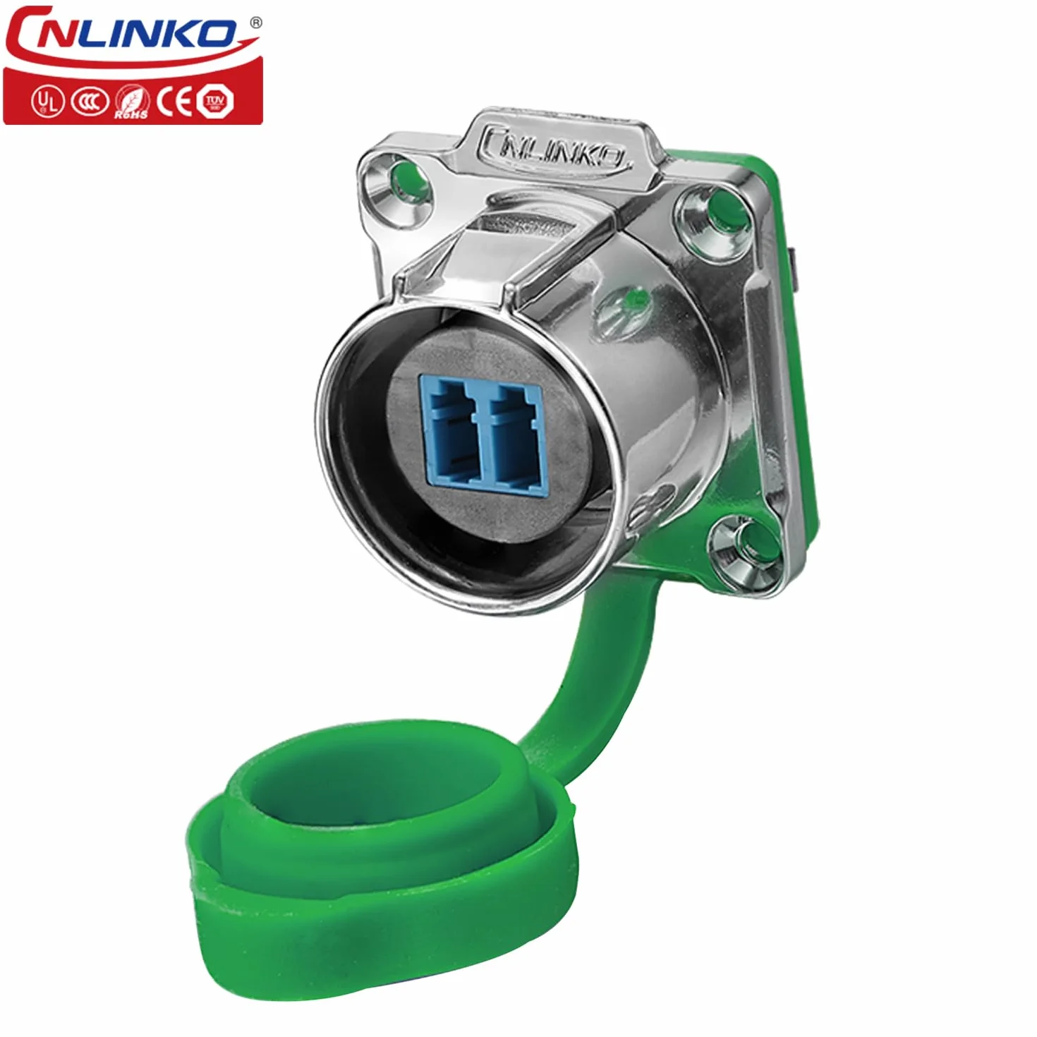 CNLINKO LP-24 złącze światłowodowe LC Single Mode Dual Core IP68 wtyczka optyczna wodoszczelna M24