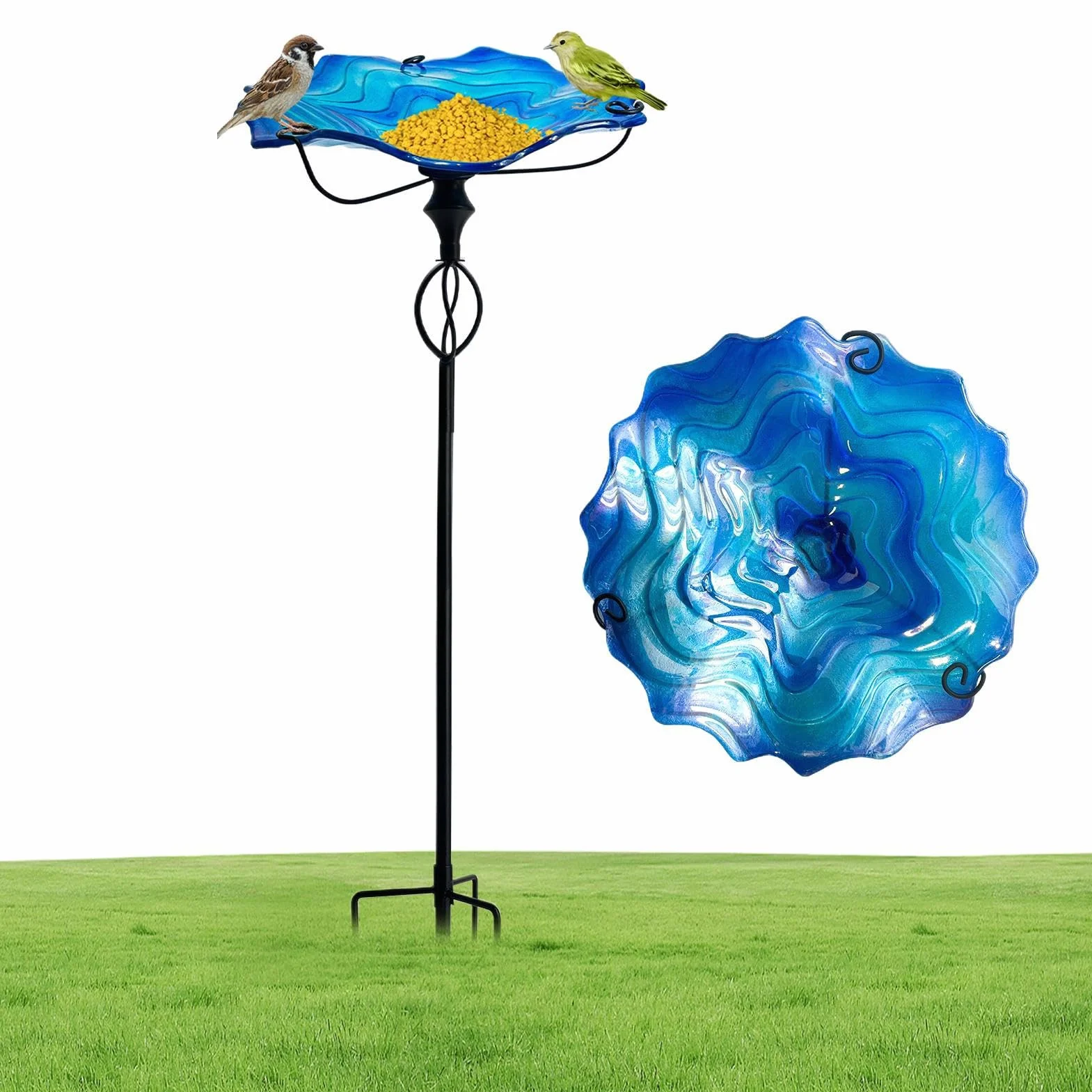 Miska Do Kąpieli Dla Ptaków 81 Cm Solidne Akcesoria Dla Zwierząt W Retro Z | Karmnik Wodny Dla Ptaków Do Karmienia Ogród Patio Krajobraz Woliery Papugi Finch Monk