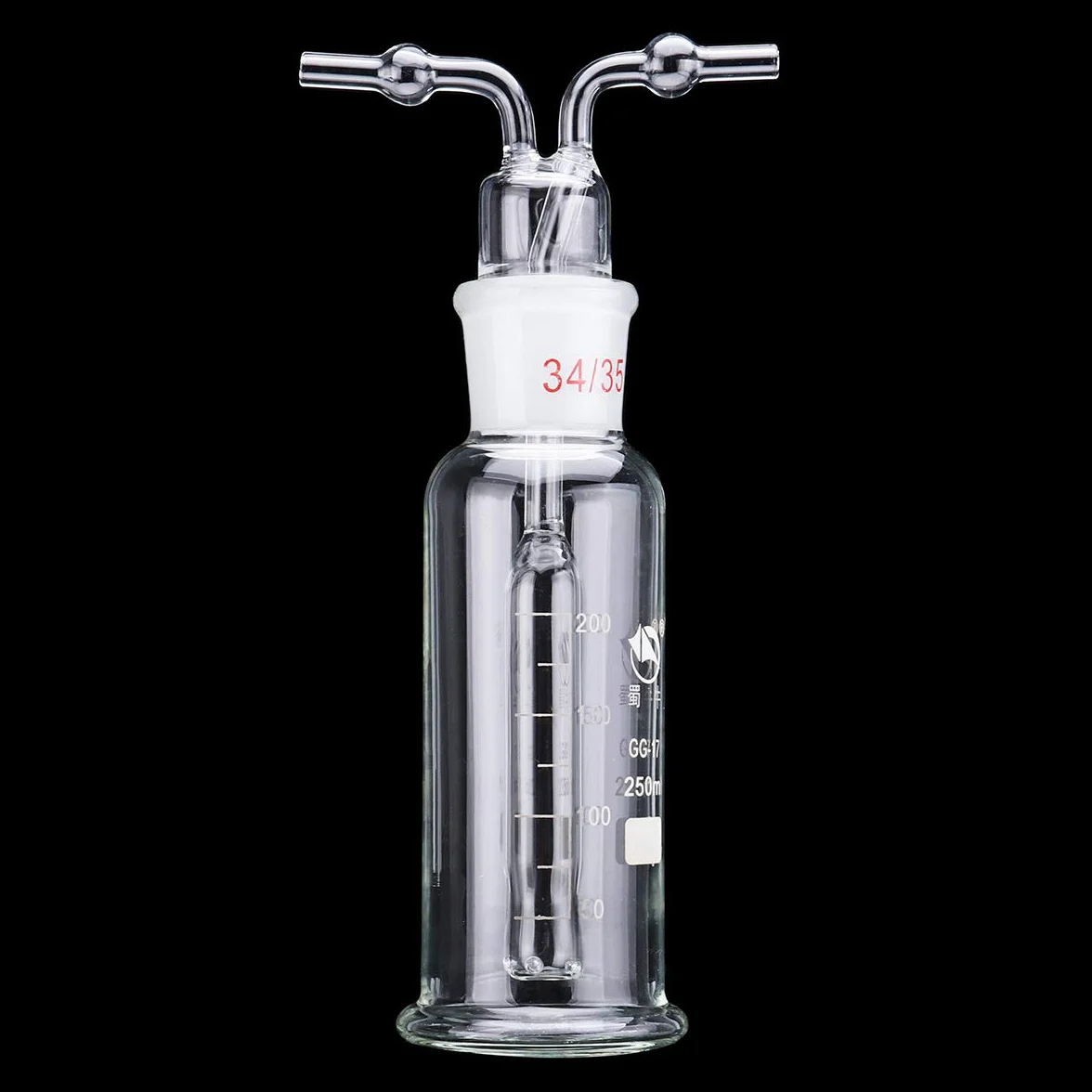 250 ml precyzyjnego szkła chemicznego Mengshi Porowate Butelki Gazu Mycia Sprzęt Laboratoryjny