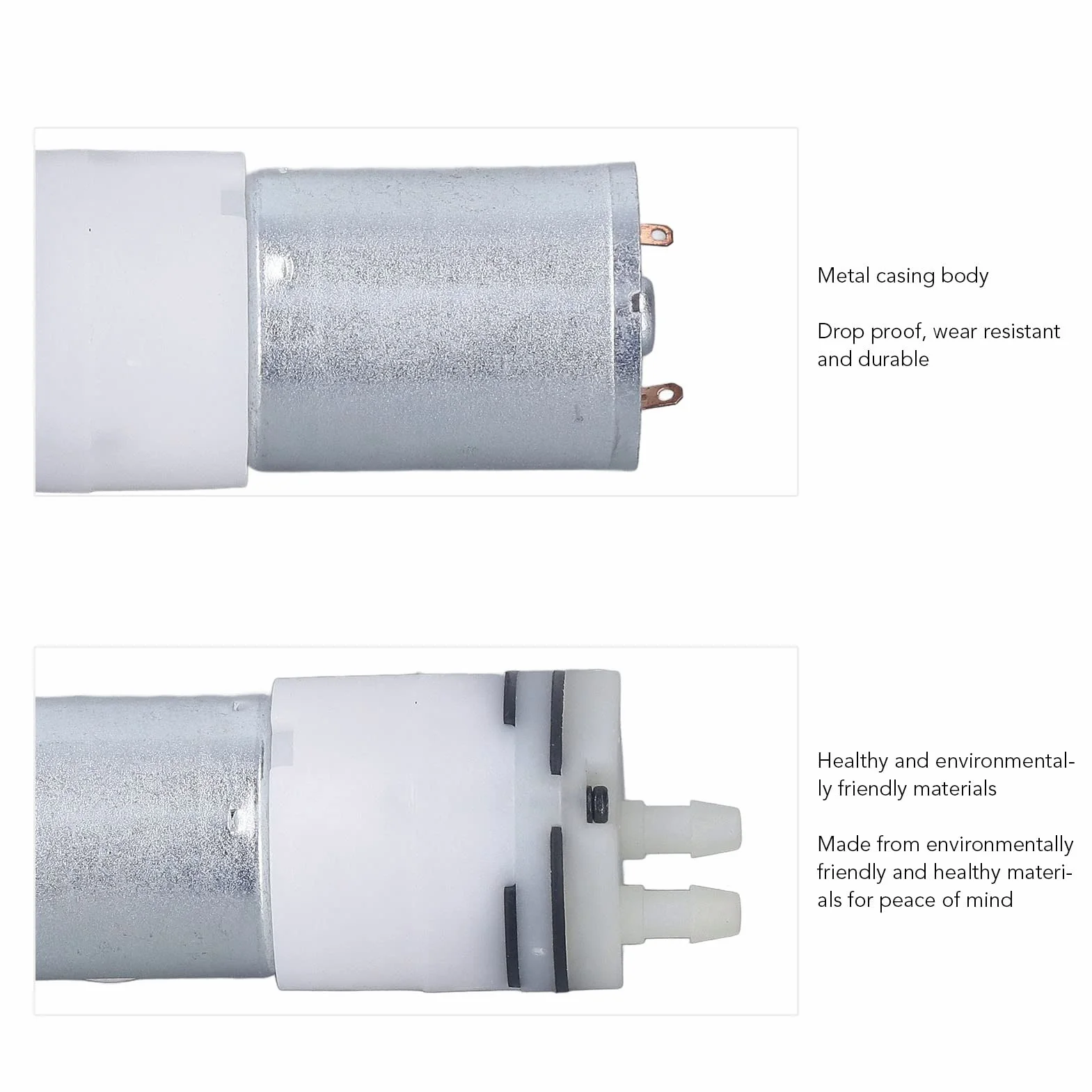 DC 12V Mini Pompa Powietrza, 370A Mikro Powietrzna Pompa Próżniowa Mini Próżniowa Pompa Wodna Ultra Ciche Elektryczne Pompowanie do Zbiornika Akwariowego