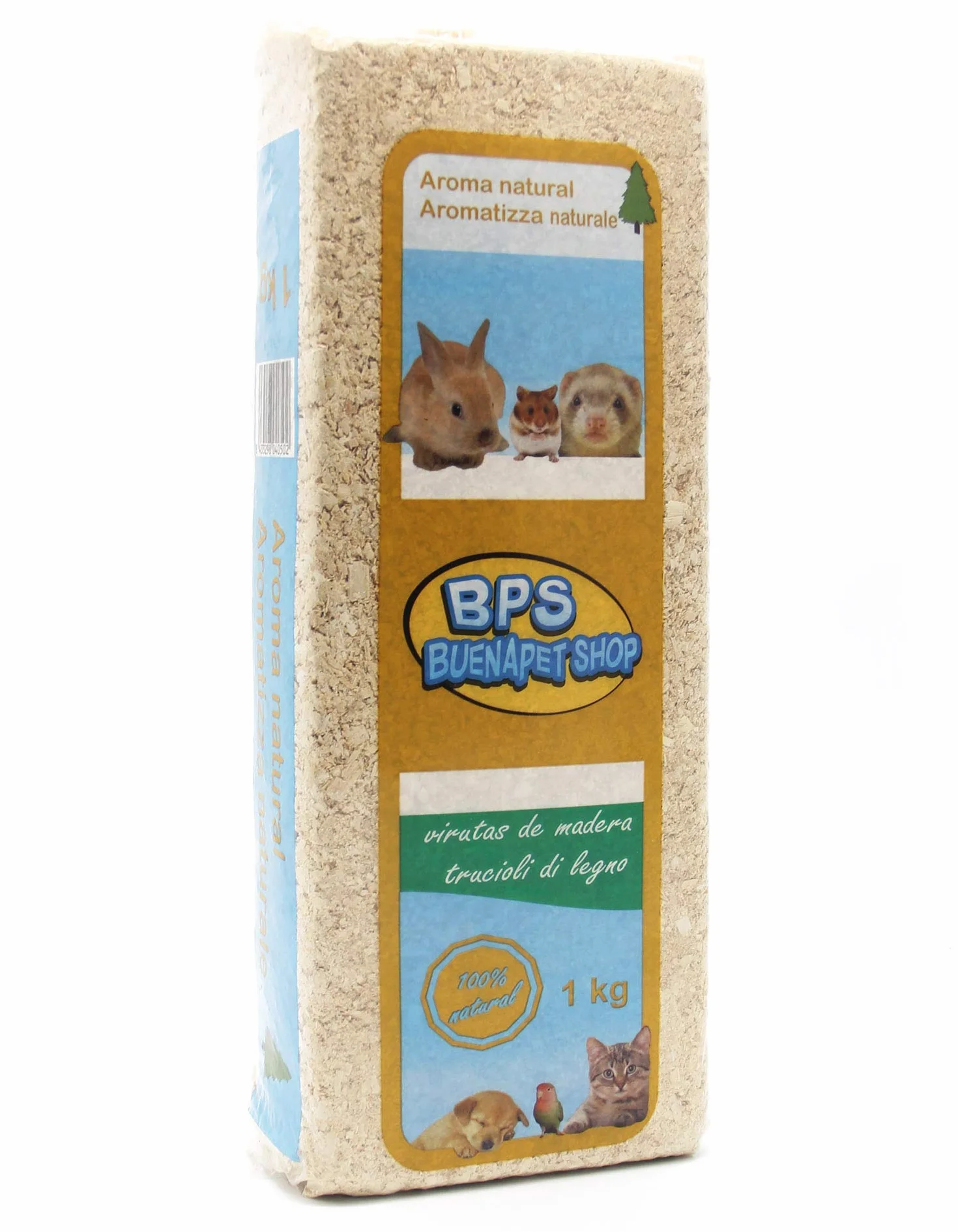 BPS wiórki drewniane higieniczna ściółka dla małych zwierząt 1 kg naturalny aromat