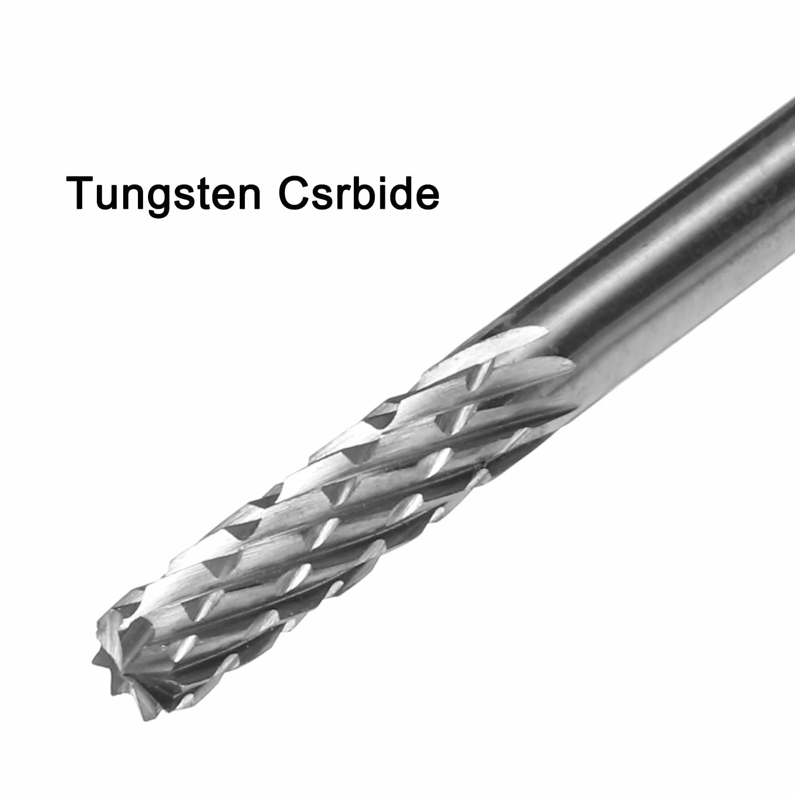 QUARKZMAN 1/8 "Pręt obrotowy z węglika wolframu frezy obrotowe, górne podwójne cięcie cylindra zębatego, do szlifierki do drewna polerowanie metalu, 4 szt