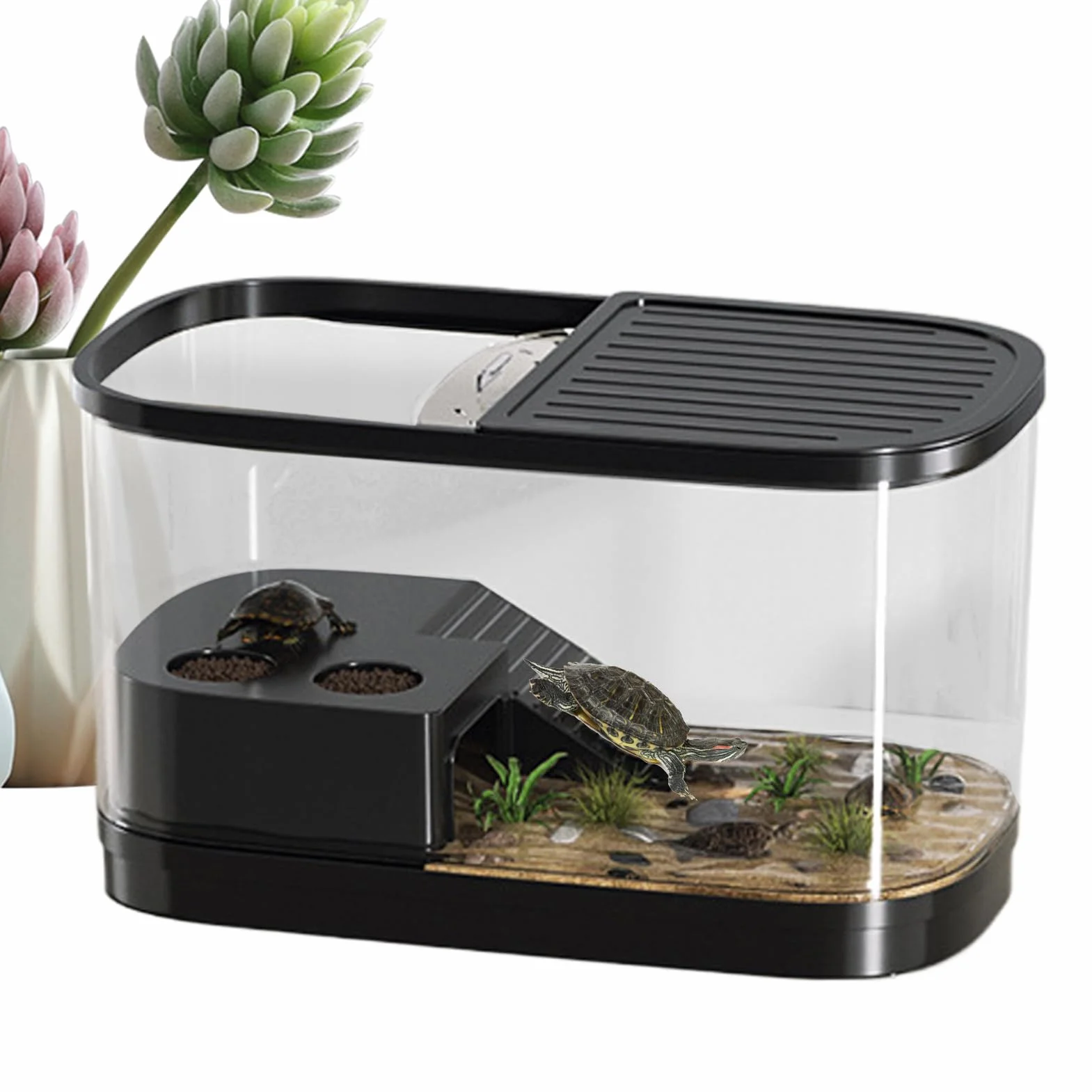 Terrarium dla gadów Klatka i obudowa gadów | Przezroczyste terrarium żab Dla zwierząt takich jak brodate agamy, żółwie, gekony, pająki, kameleony, węże, żaby oraz