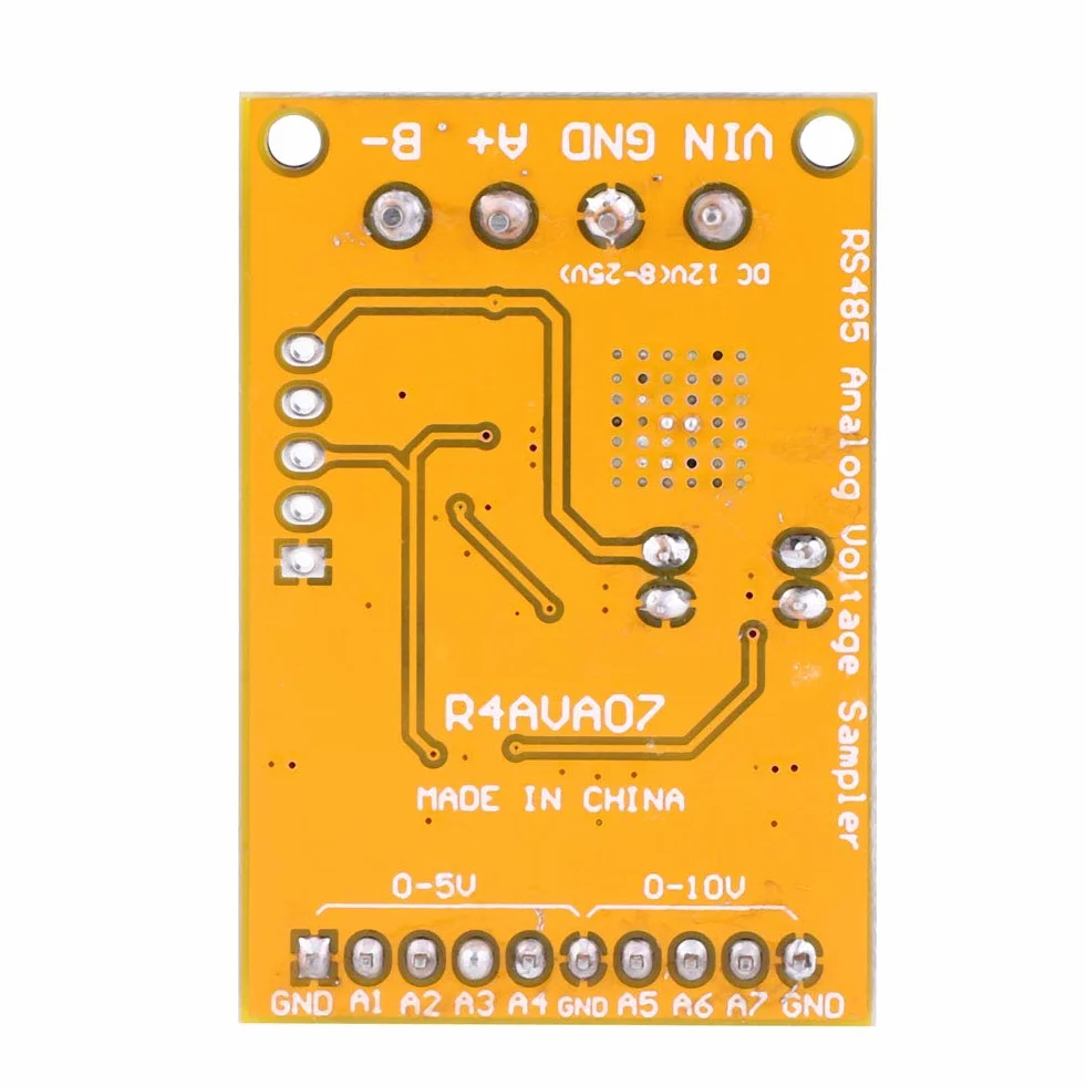 7-kanałowy Modbus RTU Analogowy Próbnik Napięcia z ADC, Funkcje 03 i 06, Moduł Wejścia Analogowego R4AVA07
