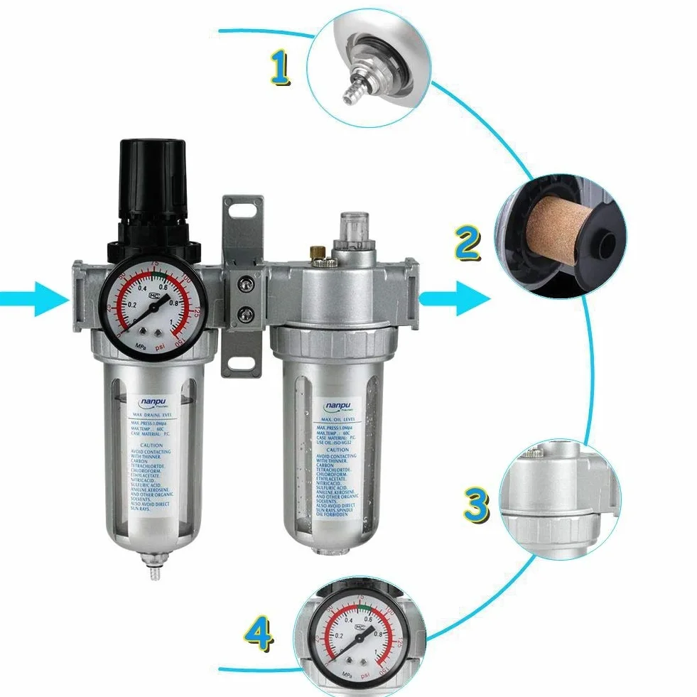 Jectse zestaw filtrów do sprężarki G1/2 1 Mpa