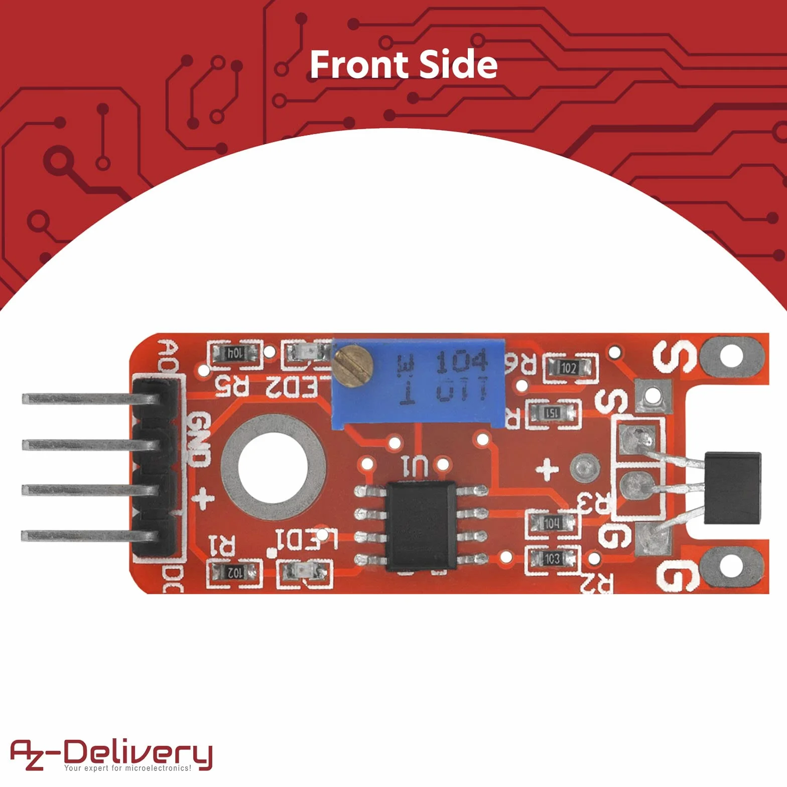 AZDelivery KY-024 Linear Magnetic Hall Sensor kompatybilny z Arduino Raspberry Pi