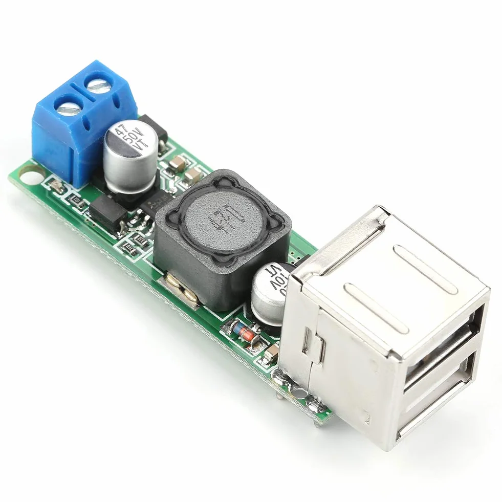 6-35V bis 5V 3A Dual-USB-Konverter-Modul, DC-DC-Spannungsabsenkung-Netzteil Modul