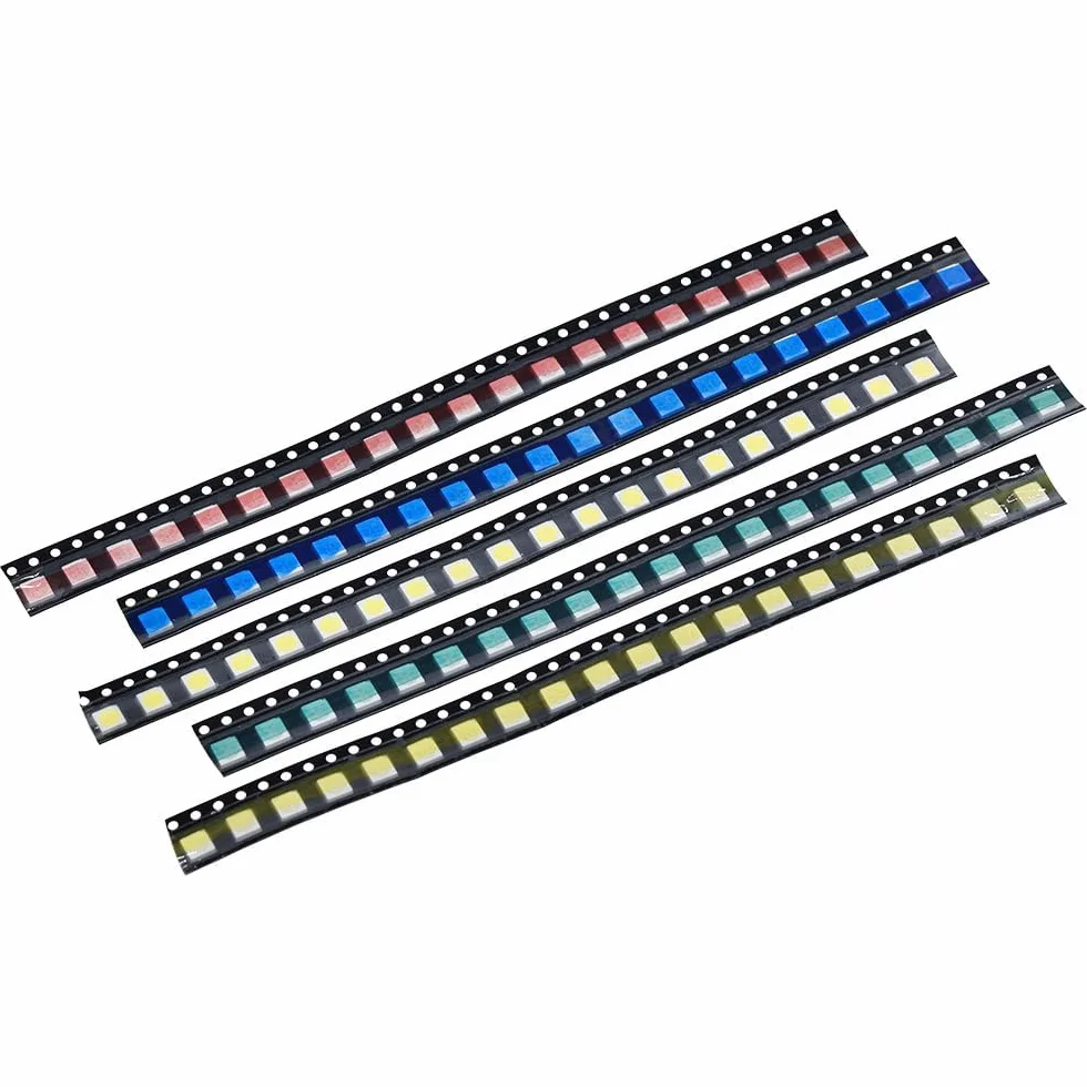 Namvo Zestaw 100szt diod LED SMD 3528/1210, różne kolory DIY