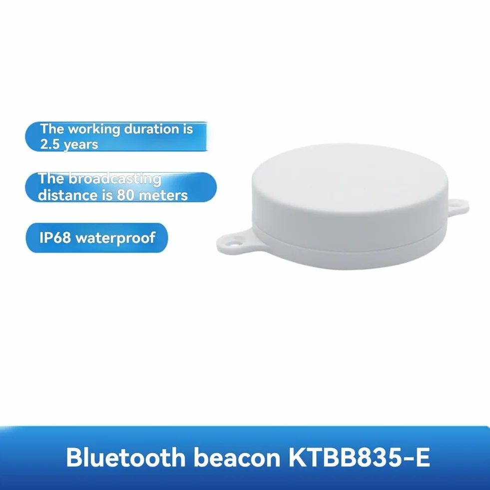 KTBB835-E 80 m Bluetooth zbliżeniowy marketing BLE Beacons IP68 wodoodporne 2400 MHz-2483,5 MHz z czujnikiem