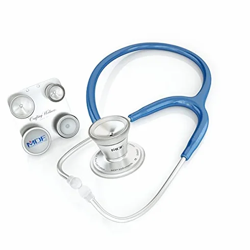 MDF ProCardial C3, kardiologia stetoskop z dwiema głowami ze stali nierdzewnej z możliwością przebudowy mostkiem dla dorosłych, dzieci, niemowląt i noworodków – błękit królewski (MDF797CC-10)