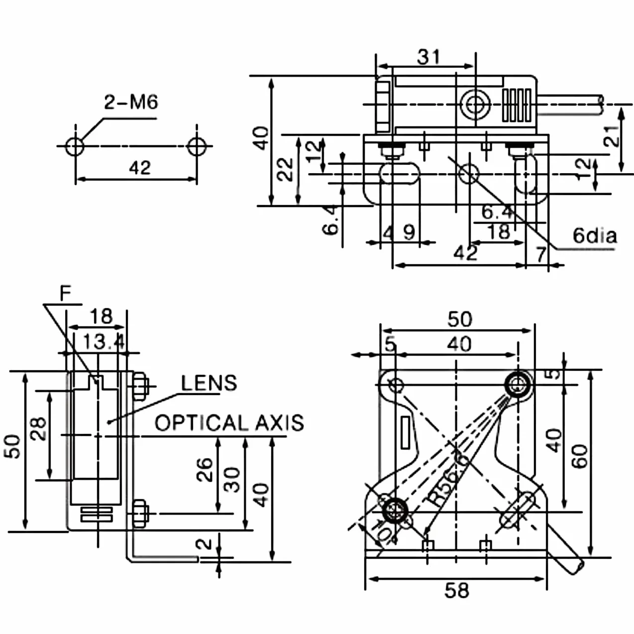Heschen przełącznik fotoelektryczny E3JK-R4M2 DC 12-24 V odległość wykrywania 4 m panel odblaskowy