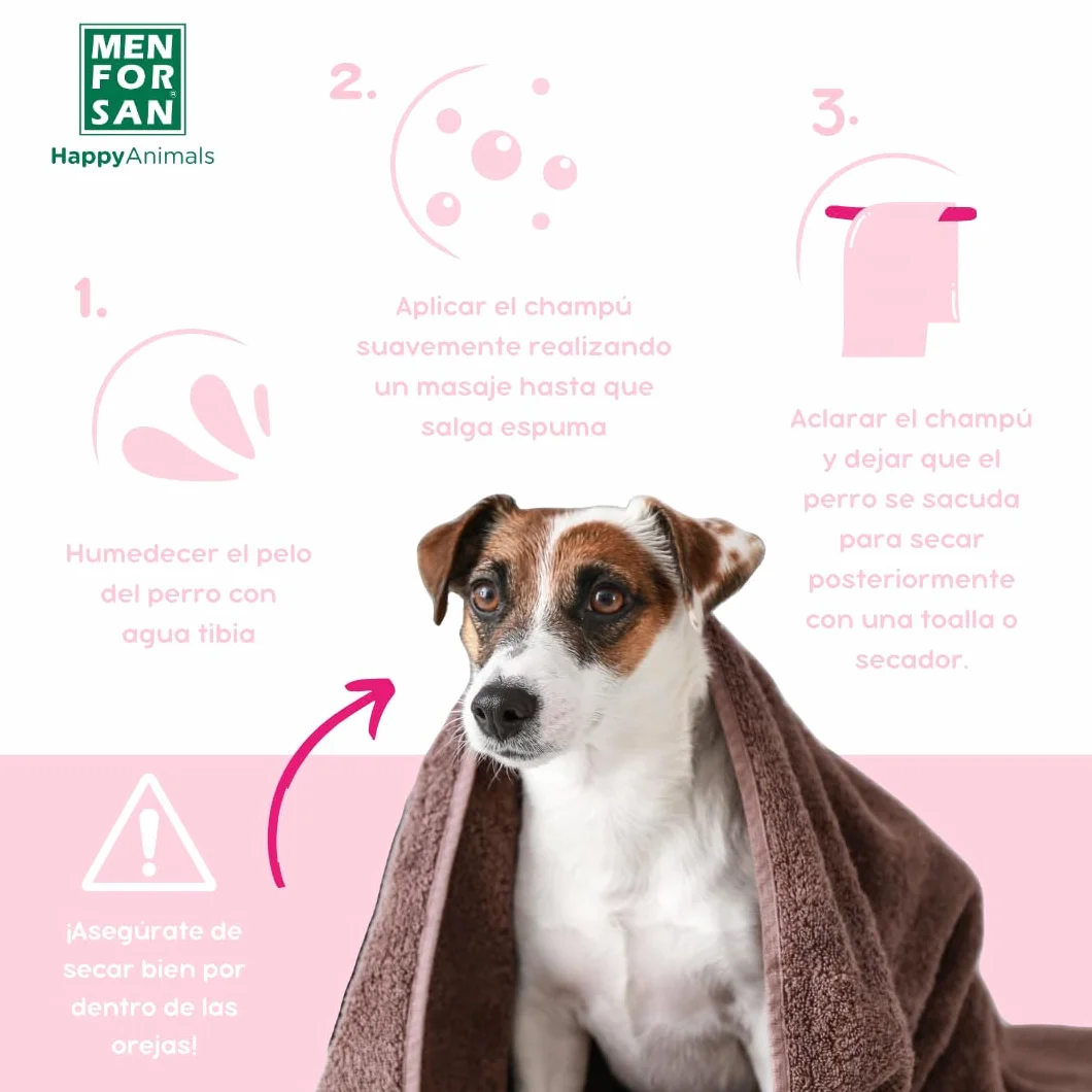 MENFORSAN Szampon z Odżywką dla Psów | Ułatwia Rozczesywanie | Truskawka | Pomaga Rozplątać Futro | Dogłębne Nawilżanie | 300 ml