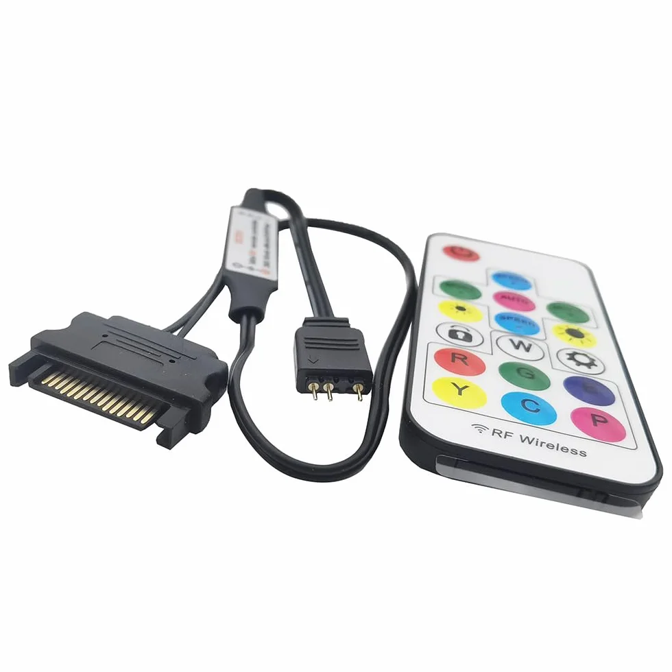 Kontroler ARGB 3-pinowy 5 V do diod LED RGB z pilotem RF 17 przycisków