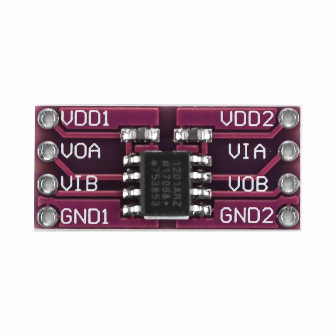 4 szt. ADUM1201 dwukanałowy cyfrowy izolator magnetyczny, szeregowy moduł izolatora cyfrowego izolacja magnetyczna SPI CAN Bus transceiver izolacja sygnału (długi)