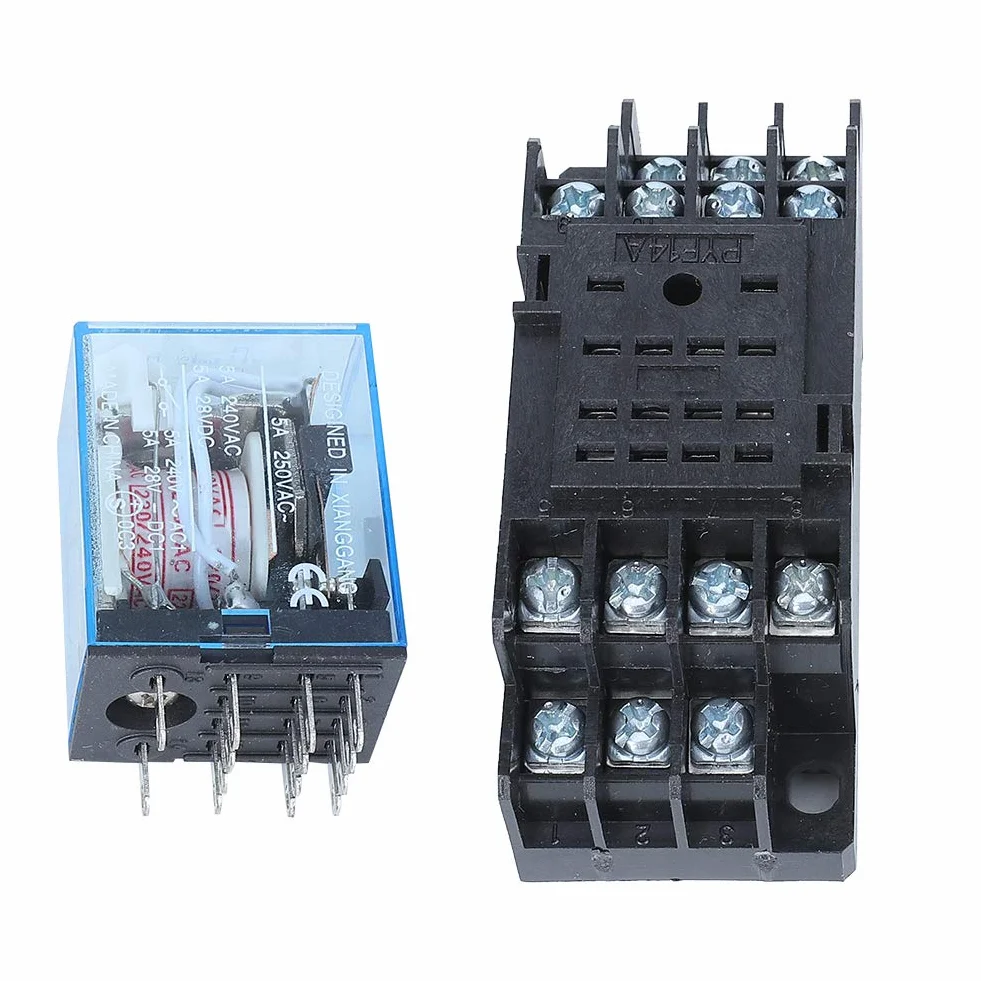 Przemysłowy przekaźnik mocy 14-pinowy DIN DC12V 24V AC110V 220V