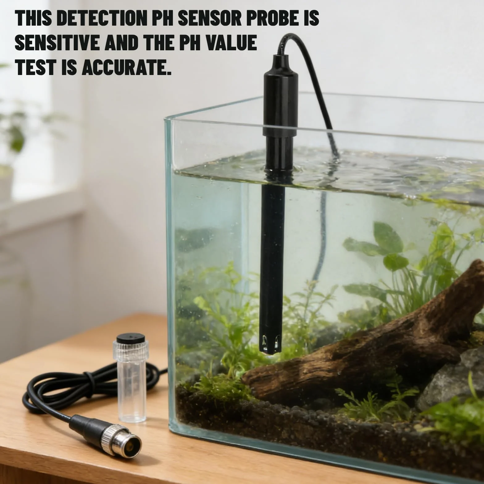Sonda Ph 0-14, Sonda Czujnika Ph Sonda Elektrody Ph Wymienna Sonda Monitora Ph Z Kablem O Długości 77 Cm Do Monitora Ph Kontroler Ph Tester Ph Miernik Ph Monitorowanie Wykrywania Wykrywania Ph, Wtyczk