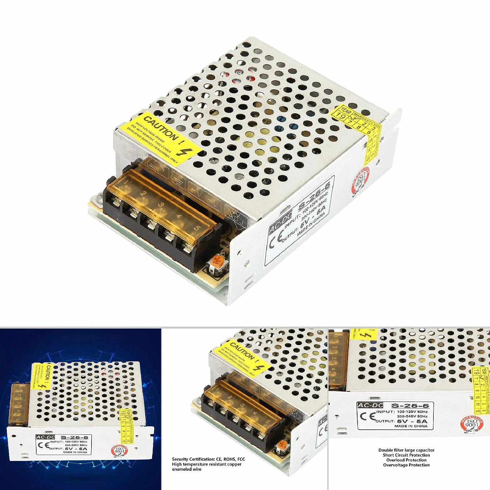 Transformator 5V 4A 5V DC 10W 25W przetwornik napięcia zasilacz przełączający 5V 5A