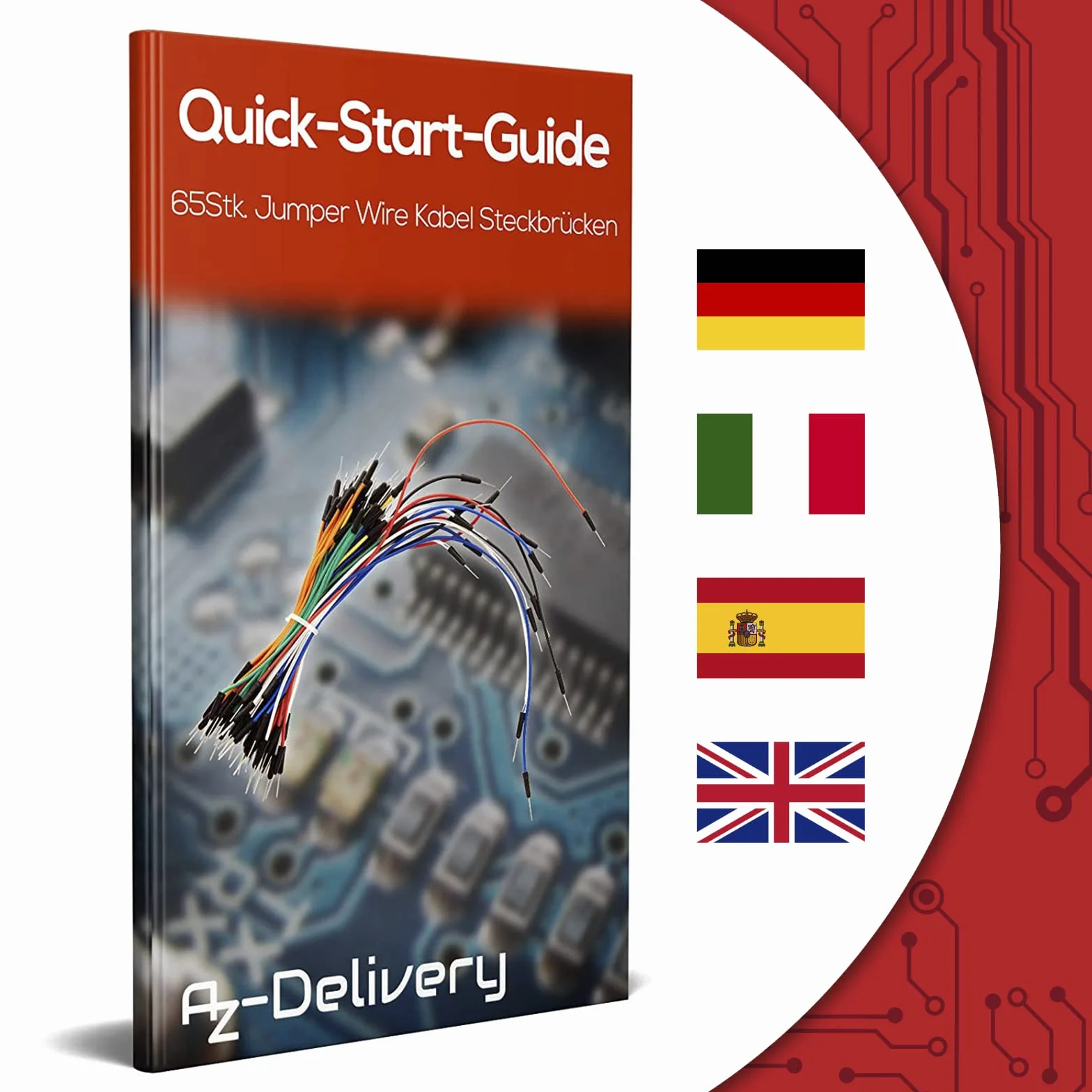AZDelivery 65szt. Jumper Wire Cable Jumpers kompatybilny z płytką stykową Arduino Raspberry Pi