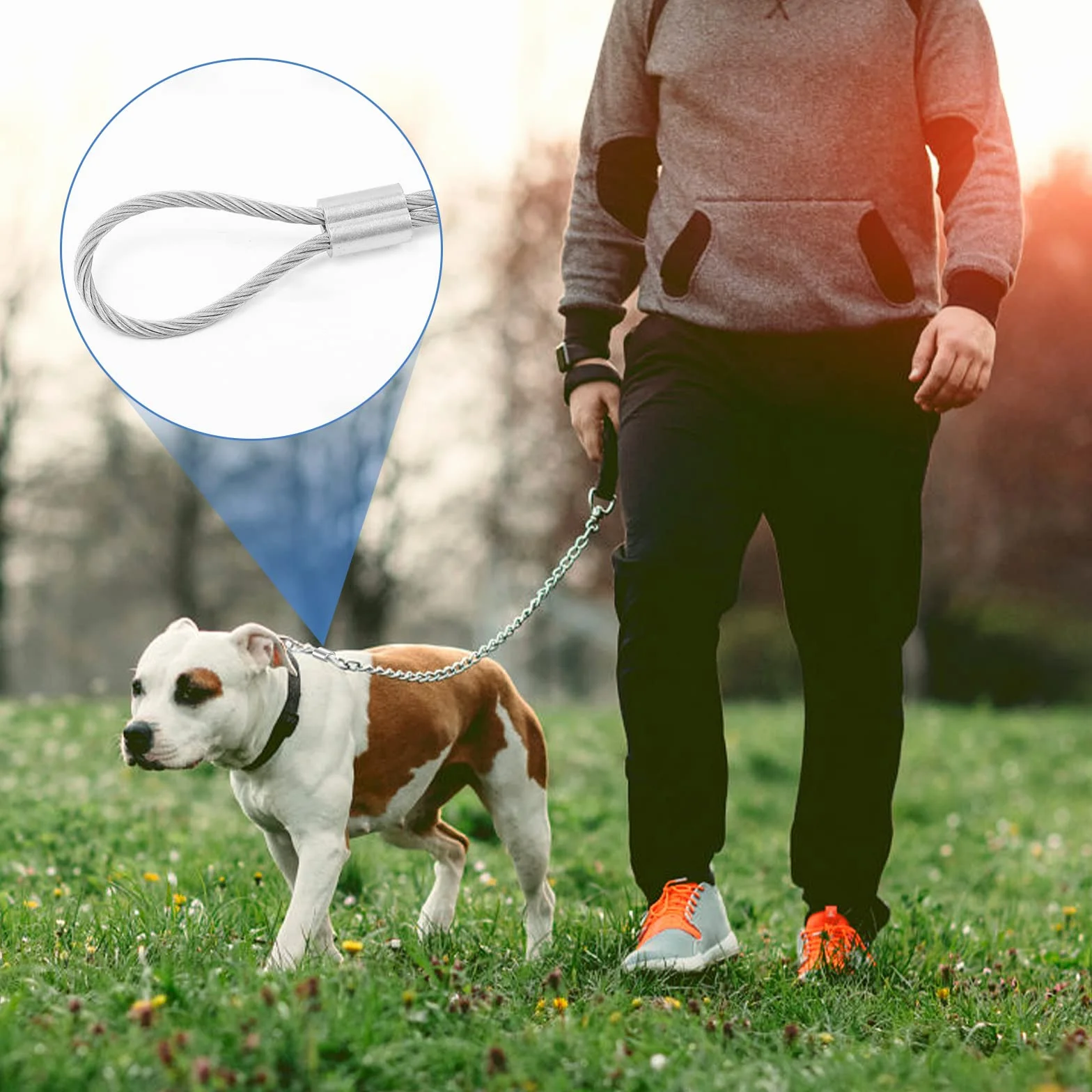 200 sztuk aluminiowych klipsów, aluminiowy zacisk do liny drucianej, podwójny otwór, zacisk do liny stalowej, 2 mm, aluminiowa pętla zaciskowa do liny stalowej i kabla, srebrzyste
