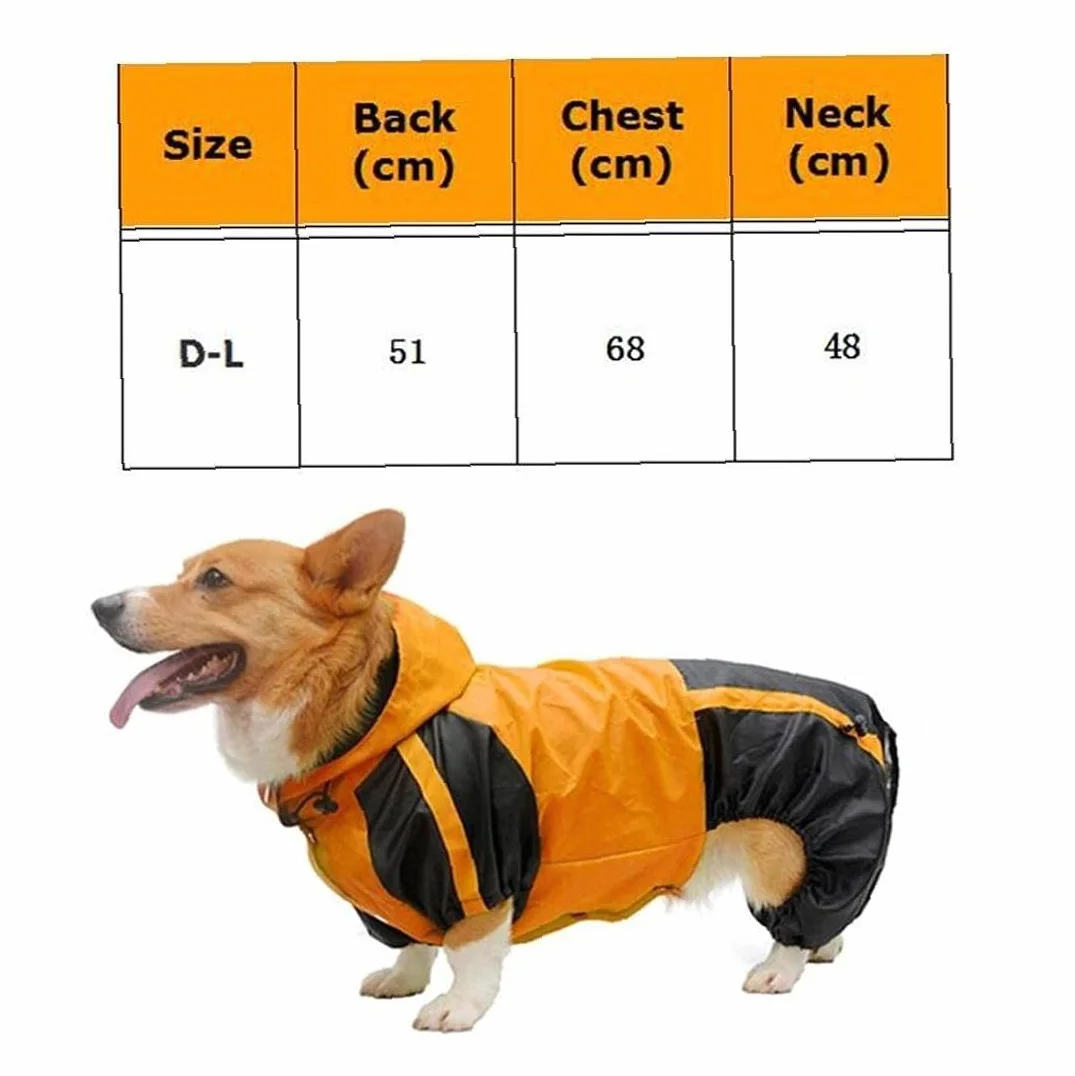 Płaszcz przeciwdeszczowy dla psa ubrania dla zwierząt kombinezon wodoodporna odzież Welsh Corgi płaszcz przeciwdeszczowy dla psa z kapturem przeciwdeszczowy strój dla zwierząt domowych