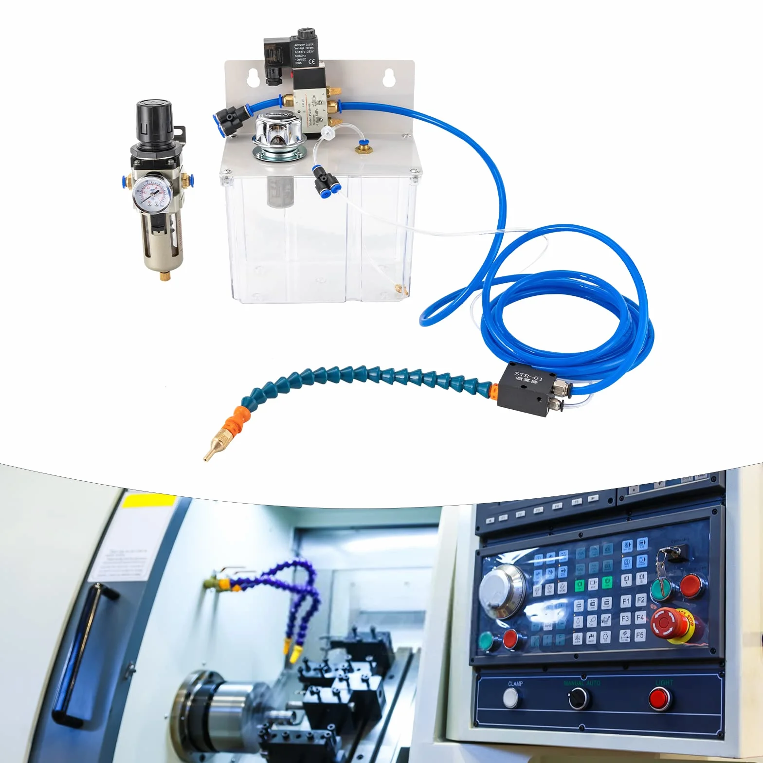System mgły chłodziwa smarowania w sprayu system mgły chłodziwa system smarowania w sprayu system cięcia chłodziwo smarowanie system cięcia do cięcia metalu do tokarki CNC wiertarki 220V