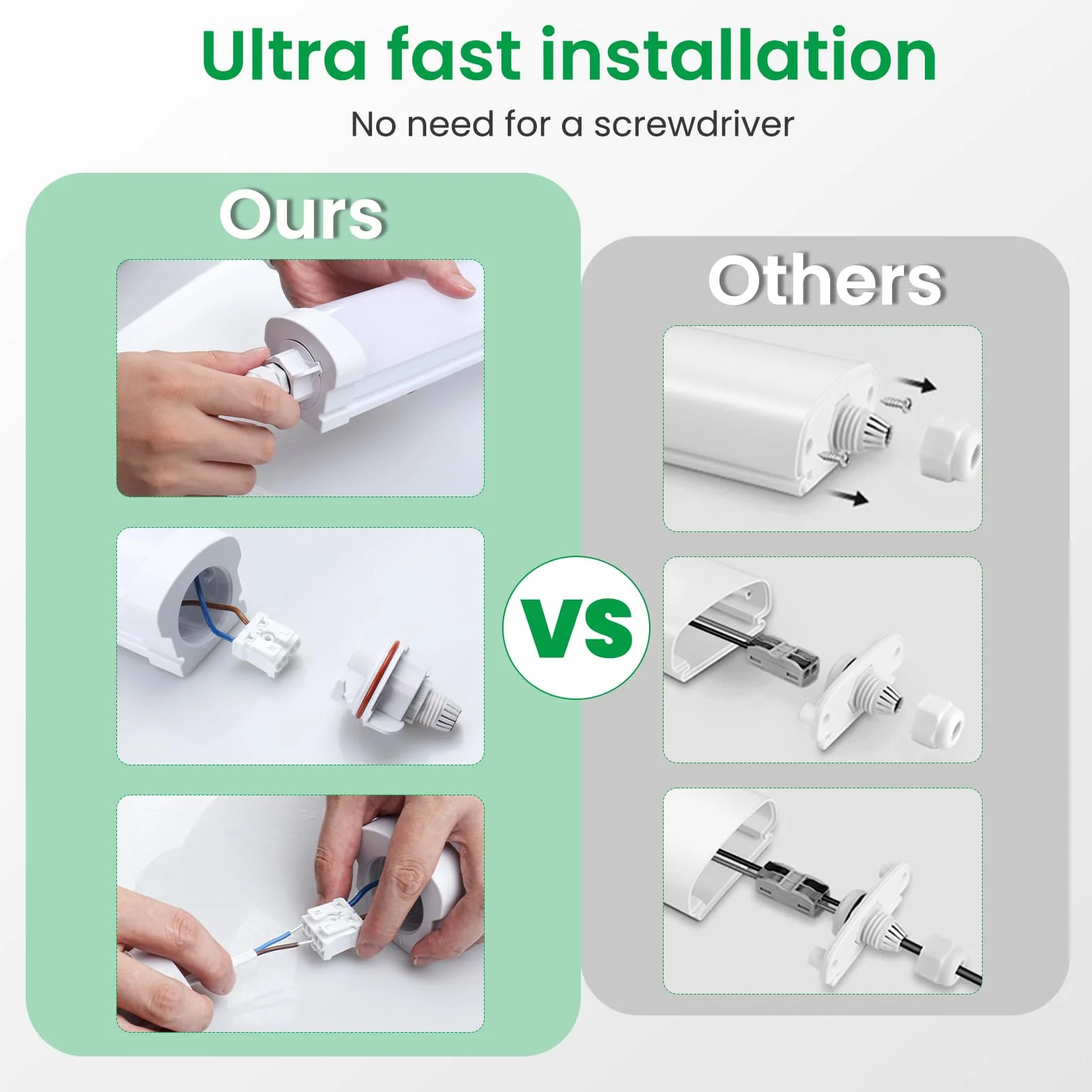 ALUSSO Listwa świetlna LED 120 cm, 36 W, 4320 lm, 4000 K, możliwość łączenia, oświetlenie garażowe, wodoodporne IP65, lampy sufitowe do szopy, warsztatu, biura, kuchni, 2 szt