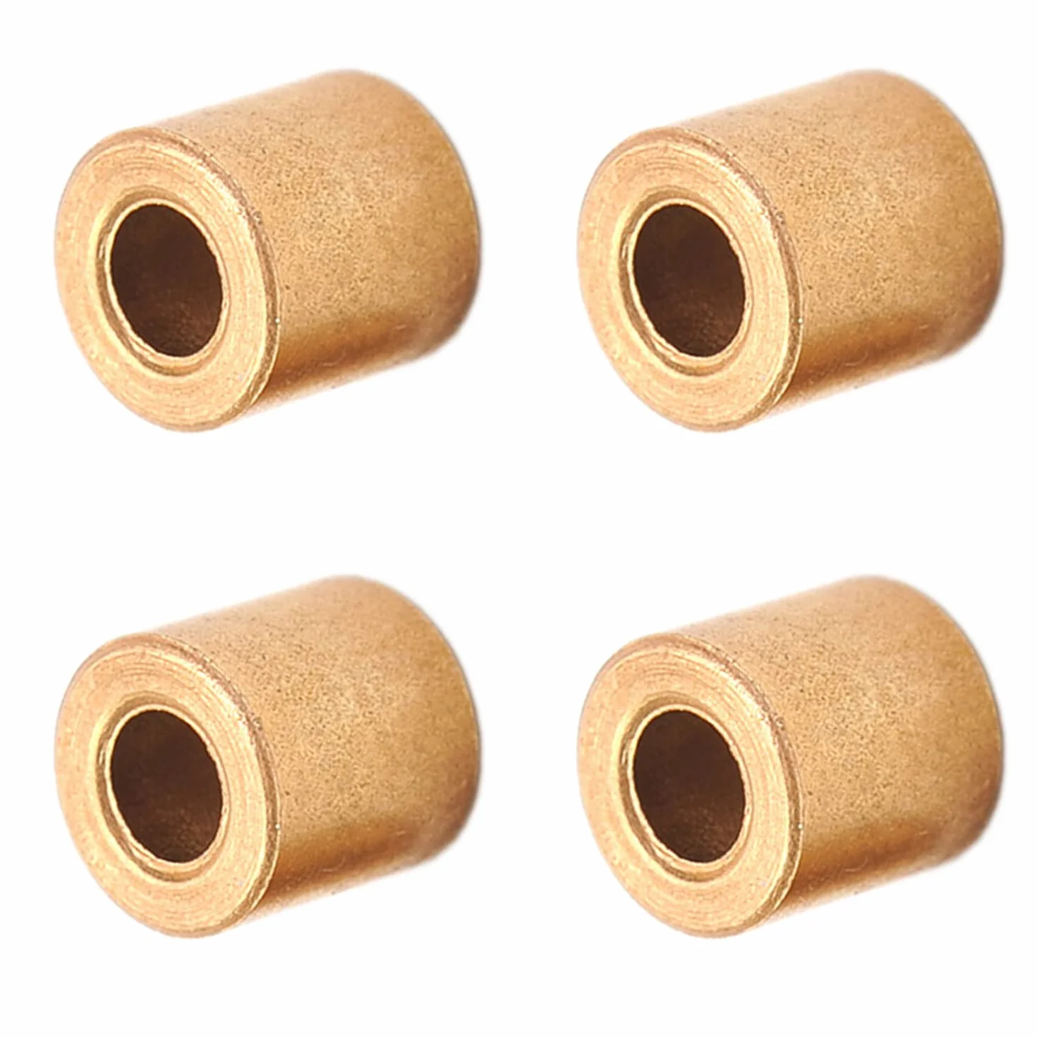 Othmro Tuleje tuleje łożyska samosmarujące w proszku metalurgiczna cyna brąz 4 mm otwór x 8 mm średnica zewnętrzna x 8 mm długość 10 szt