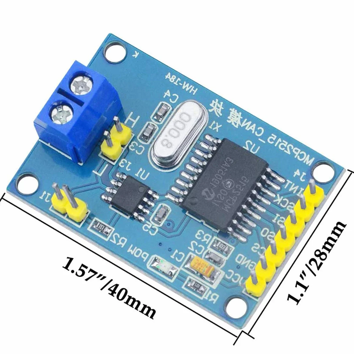 MCP2515 TJA1050 CAN Bus Moduł Odbiornika Kontrolera SPI 5V DC z Liniami Dupont do Arduino