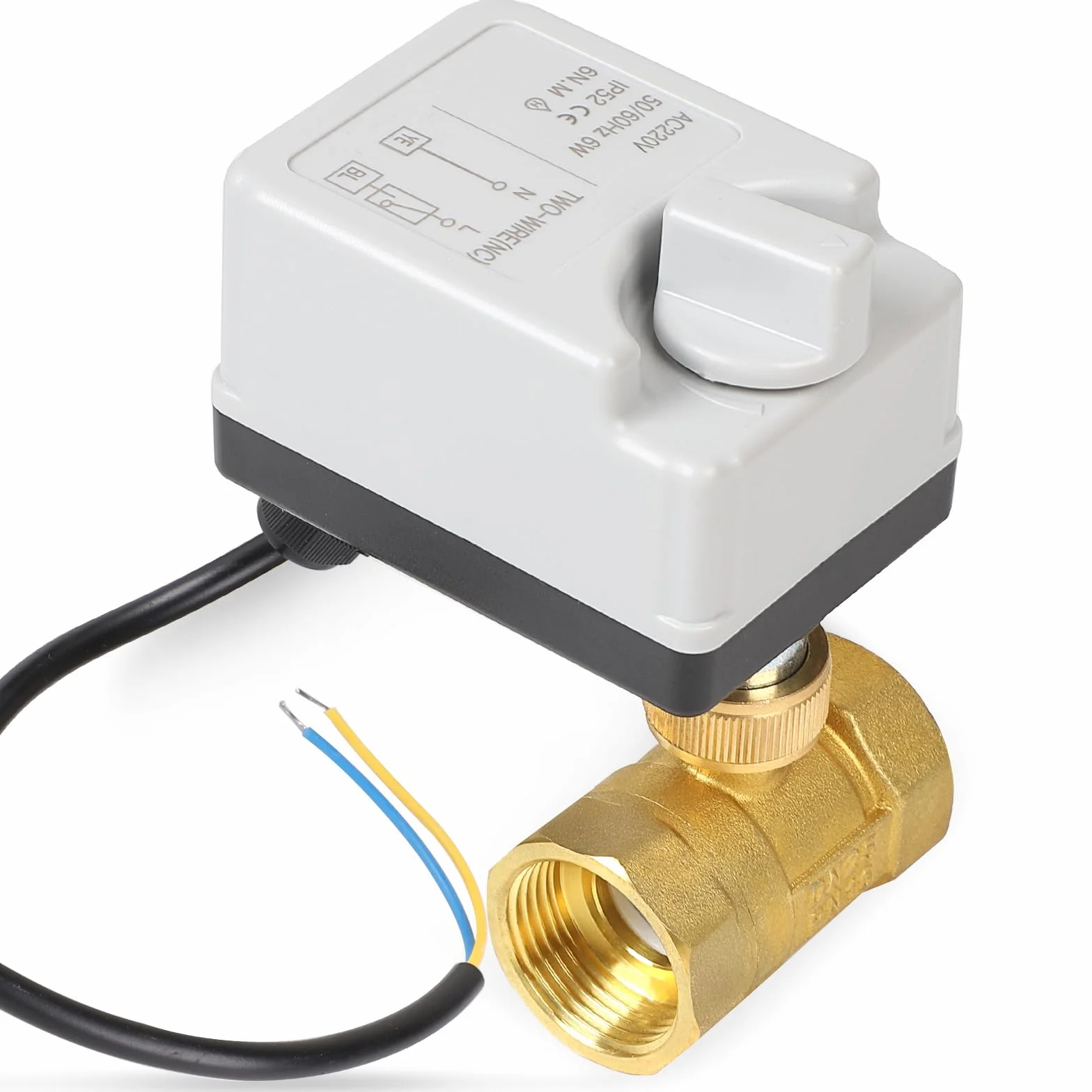 SWAWIS 2-drożny zawór kulowy silnika z funkcją ręczną, zawór magnetyczny 230 V DN25, zawór kulowy, zawór wodny, elektryczny zawór silnikowy