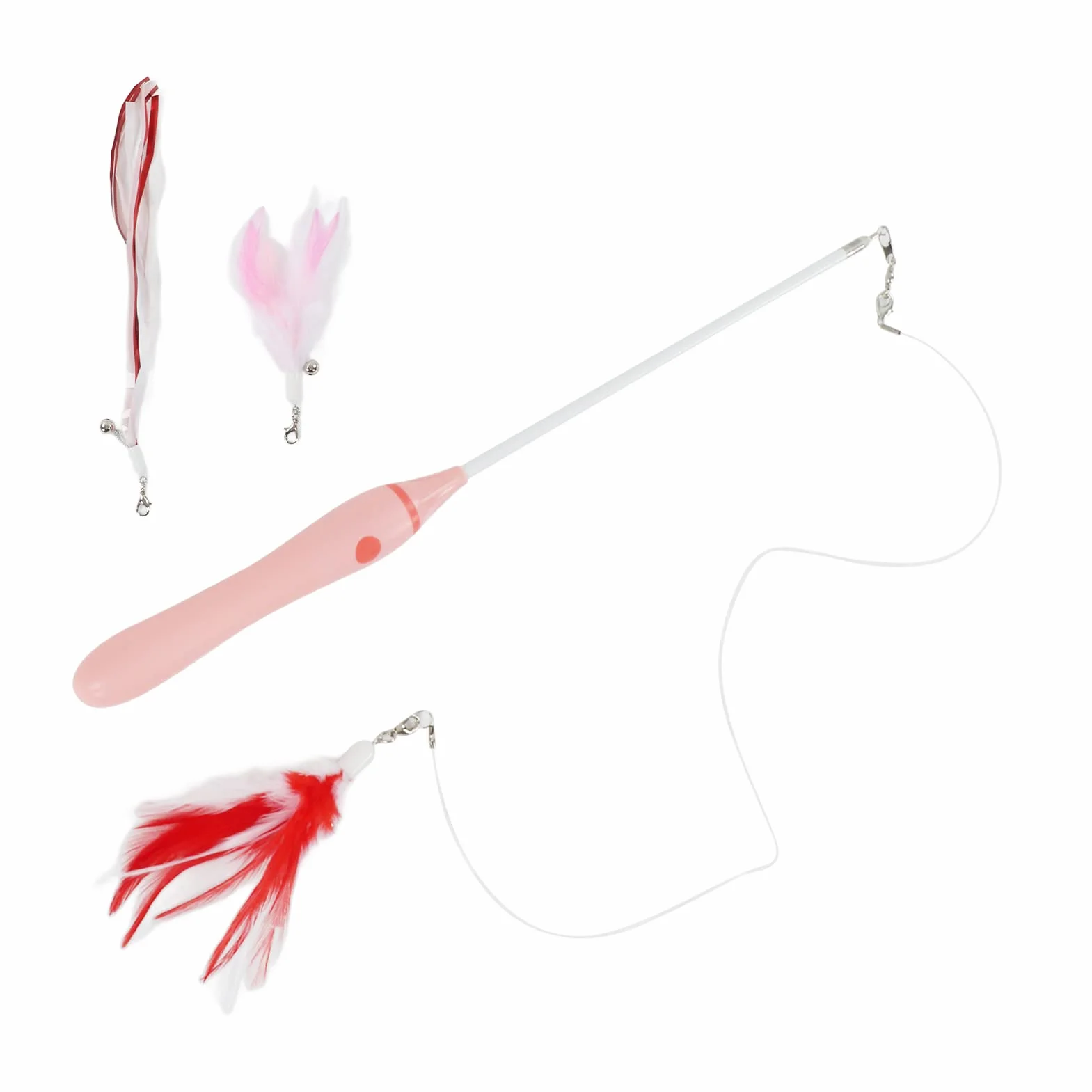 Naroote LED Red Light Light Katzentick, Funny Cat Stick Interactive dla Kotów dla Zwierząt (PINK)