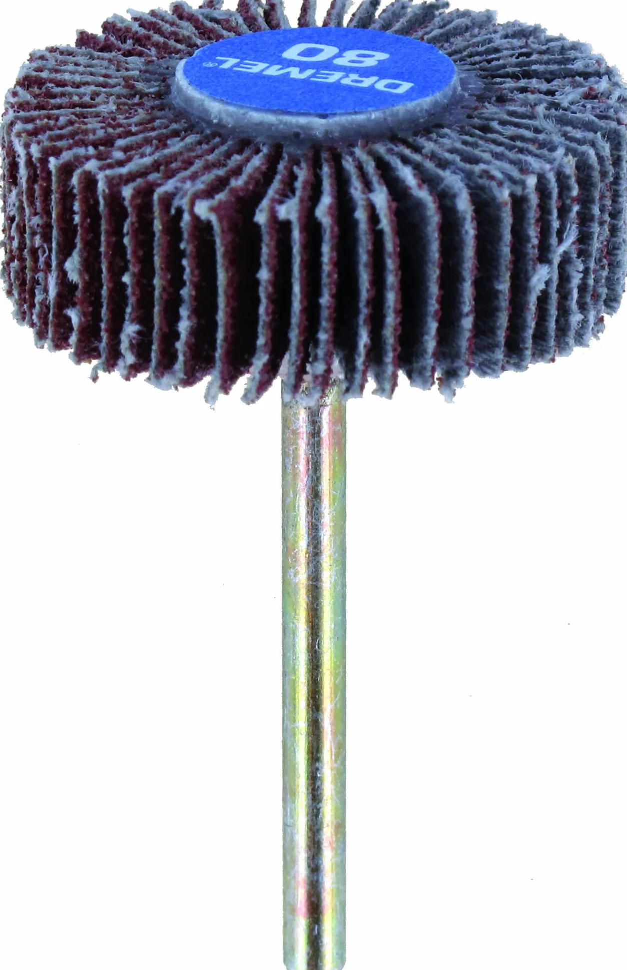 Dremel 504 tarcza płatowa (4,8 mm, ziarnistość 80), akcesorium do narzędzia obrotowego przeznaczone do piaskowania, usuwania lekkiego materiału i wygładzania