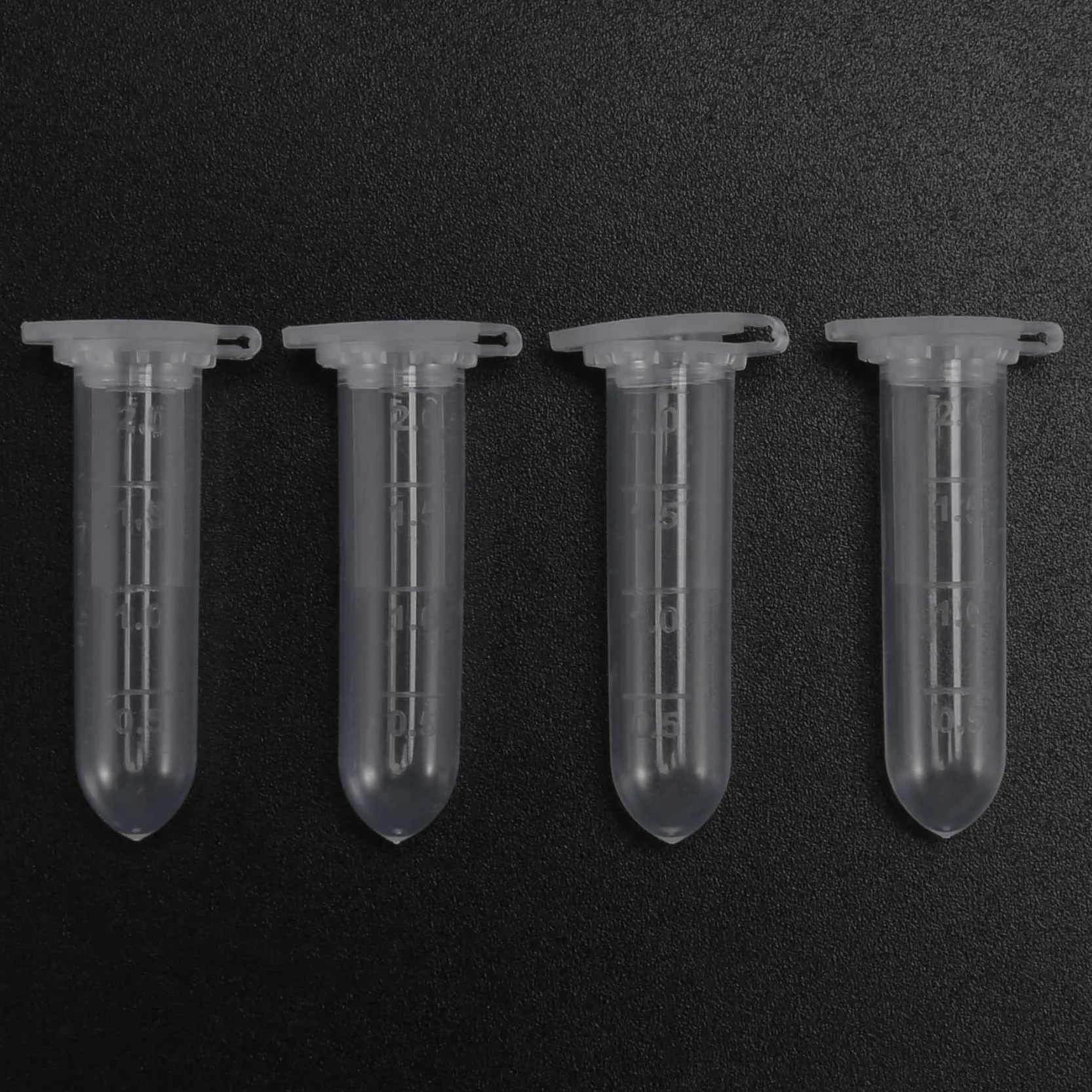 500Pcs 2Ml Centrifuge Tube Test Tube Vial Clear Plastic Vials Container Snap Cap