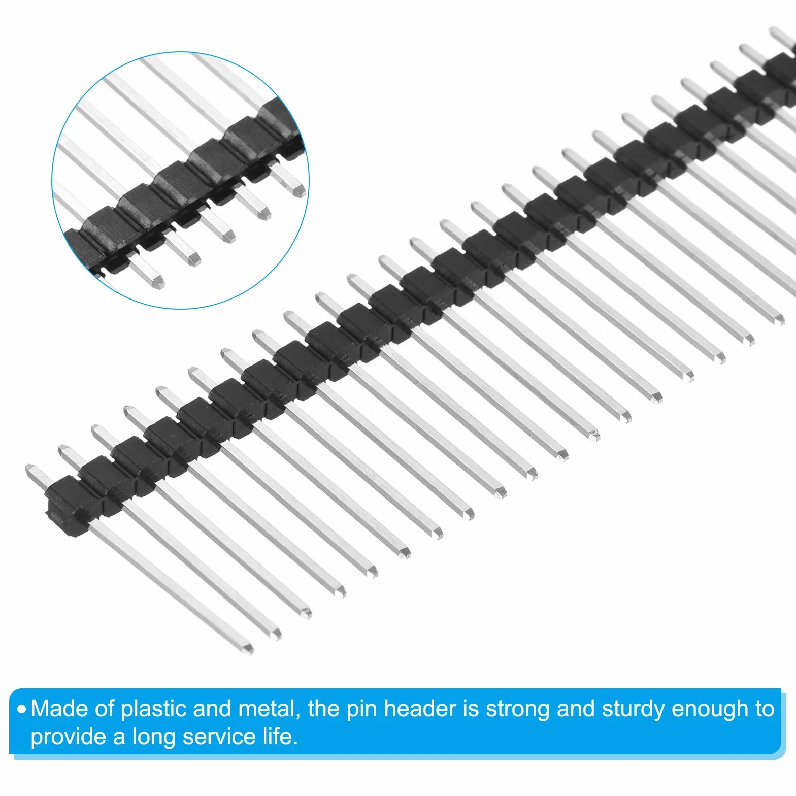 PATIKIL 10 szt. DIP Pin Header jednorzędowy 40P 26 mm miedziany do PCB