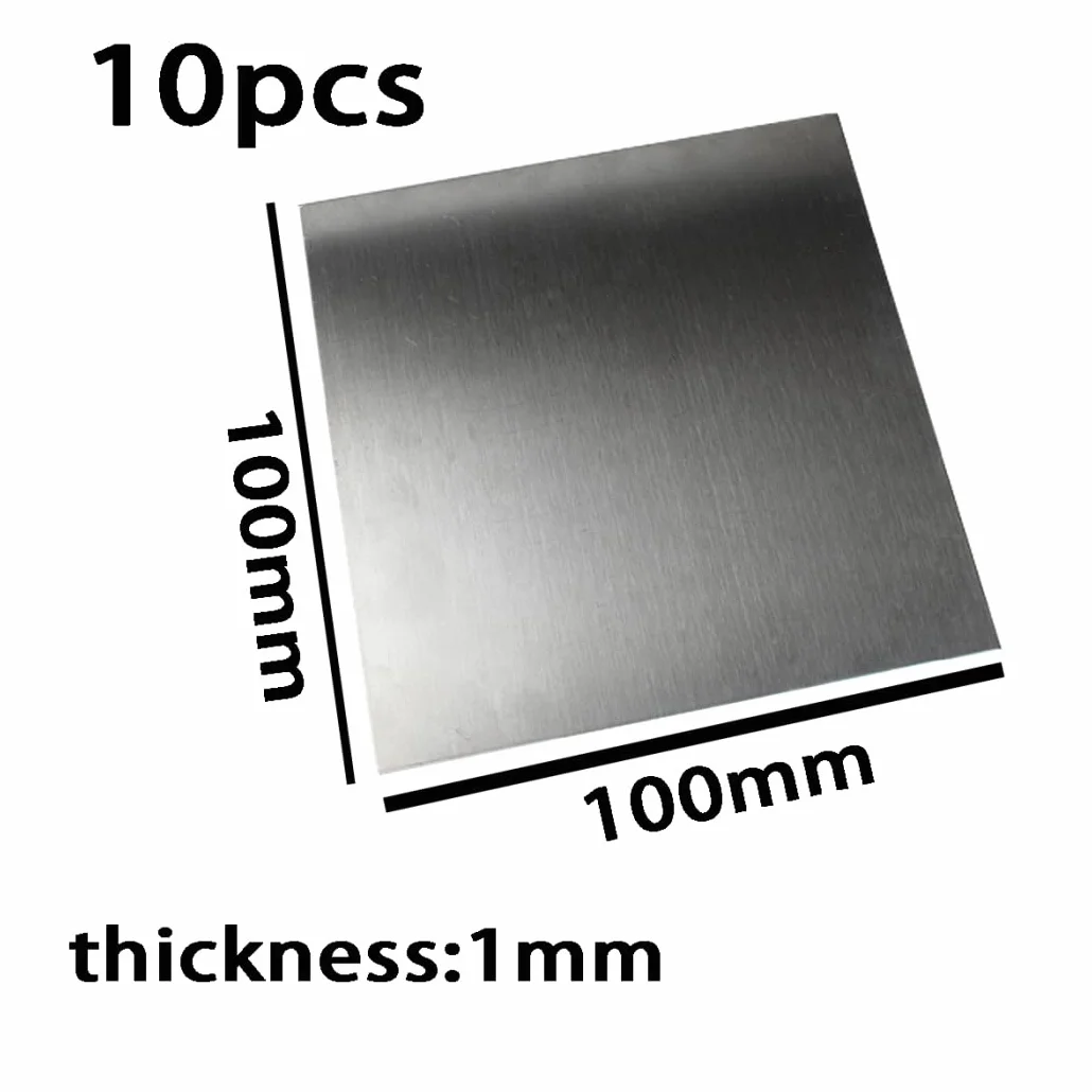 6061 Blacha Aluminiowa Płaska Zwykła Płyta Aluminiowa Poddawana Obróbce Cieplnej do Spawania Grubość 1mm do 10mm,Długość 100mm Szerokość 100mm,100mmx100mmx1mm 10pcs