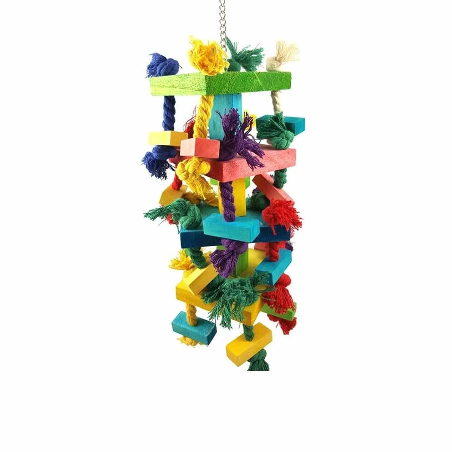 Zabawki dla ptaków Zabawki ptakowe Papuga Zabawki Pet Bird Chewing Zabawki Papuga klatki Kęki Bloku Naturalne Wood Wiszące Parakeet Huśtawka Huśtawka Ptak Papuga Zabawka