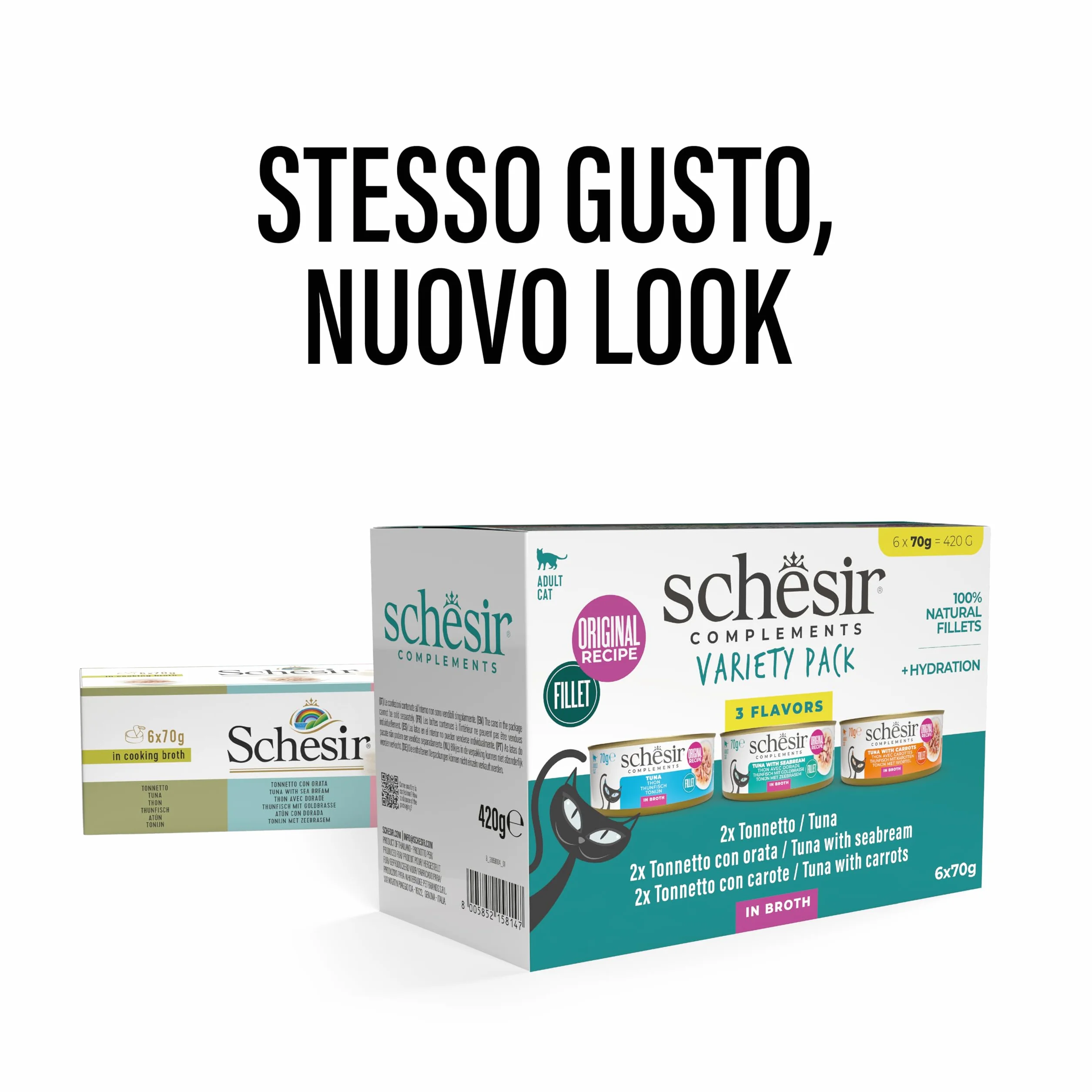 Schesir Variety Pack Broth 6 x 70 g