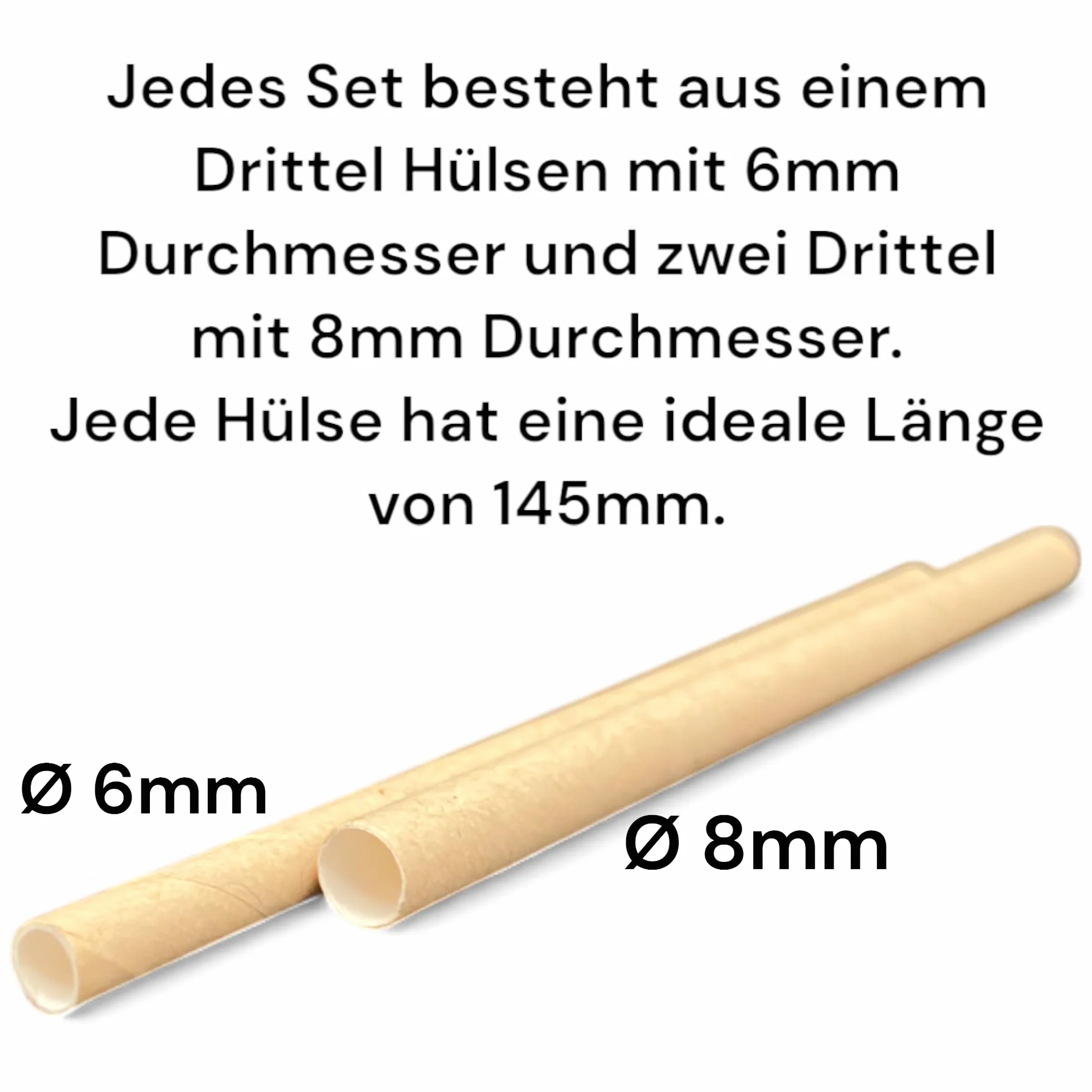 Rurki lęgowe dla pszczół 300 szt. 145 mm 6 mm 8 mm