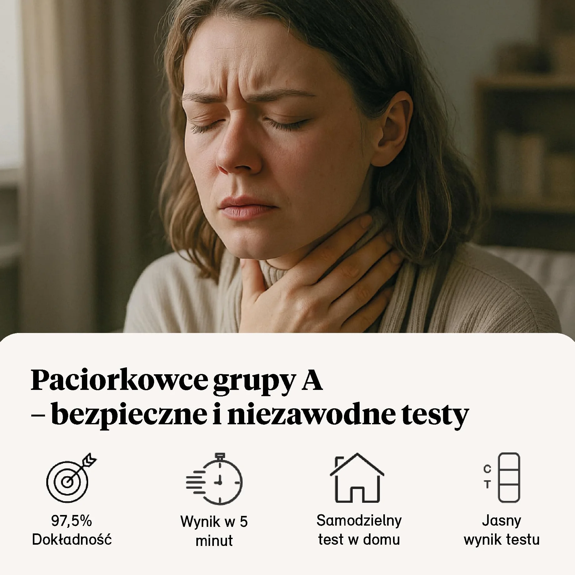 2x TRIGNOSTICS Test na Streptococcus A – szybki test na paciorkowce z wymazem z gardła – test domowy | Niezawodny szybki test do użytku domowego | Wynik w ciągu zaledwie 5 minut