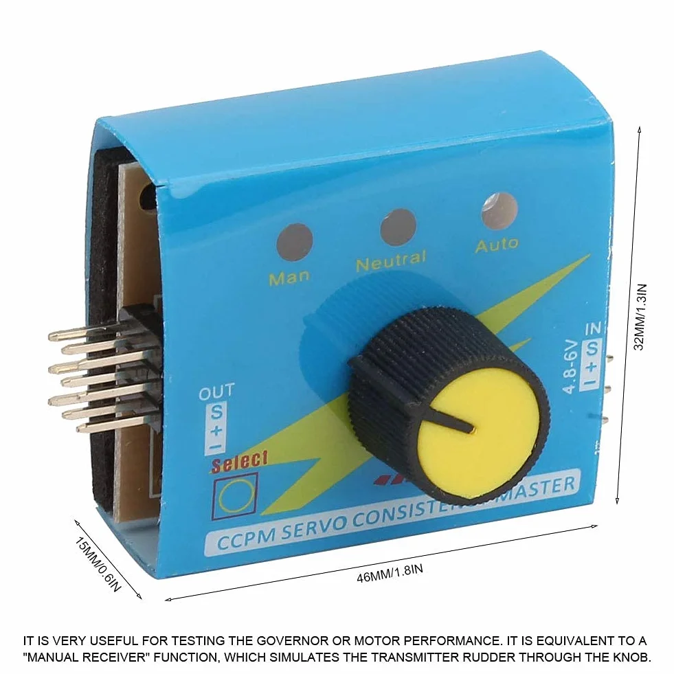 DC 4.2 6.0V 3 Kanały Tester Serwo Serwo, Youmile 2 szt. Tester Serwomechanizmu RC Kontrolery Kontrolery Prędkości Silnika Tester Silnik RC Testowanie ESC z Trójstopniowym