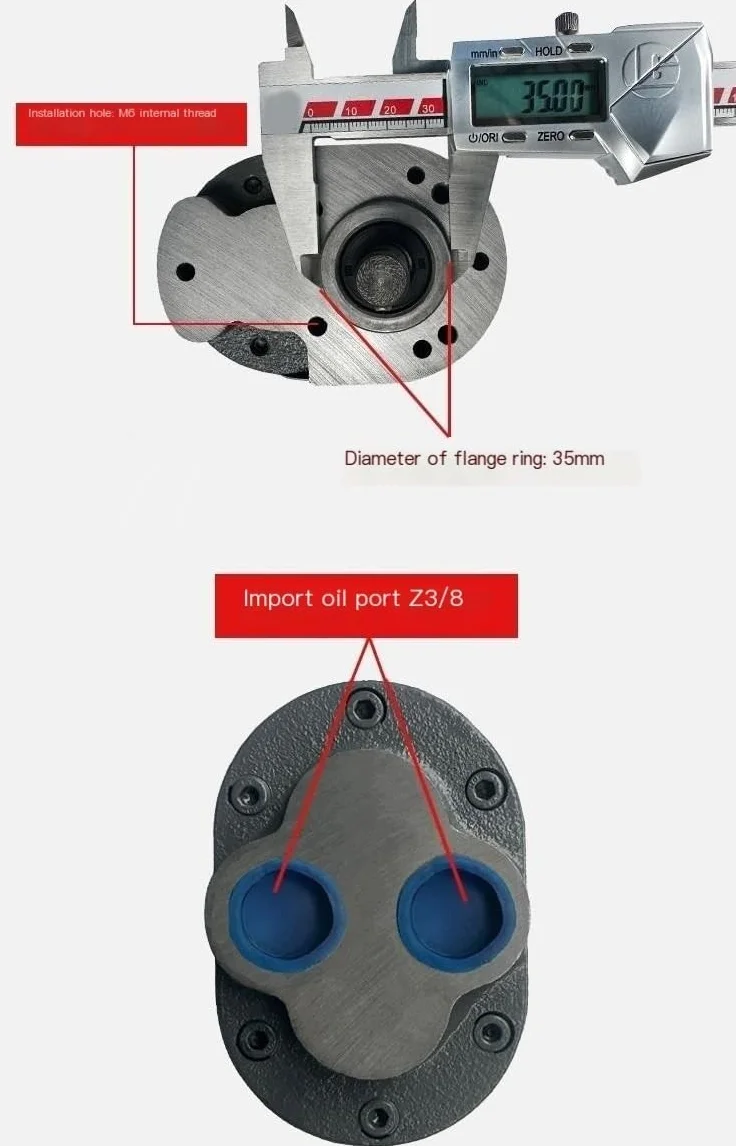 Pompa zębata CB-B2.5 /B4/B6/B10 /B16/B20 /B25/B32/B40 /B50/B63 Hydrauliczna pompa oleju YIJIAN (Color : CB-B4)