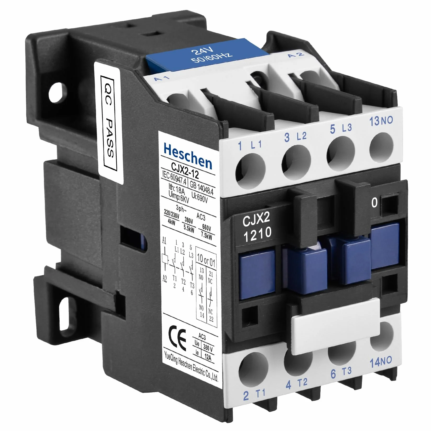 Heschen CJX2-1210 24V 50/60Hz 3-biegunowa stycznik cewka 12A 380V